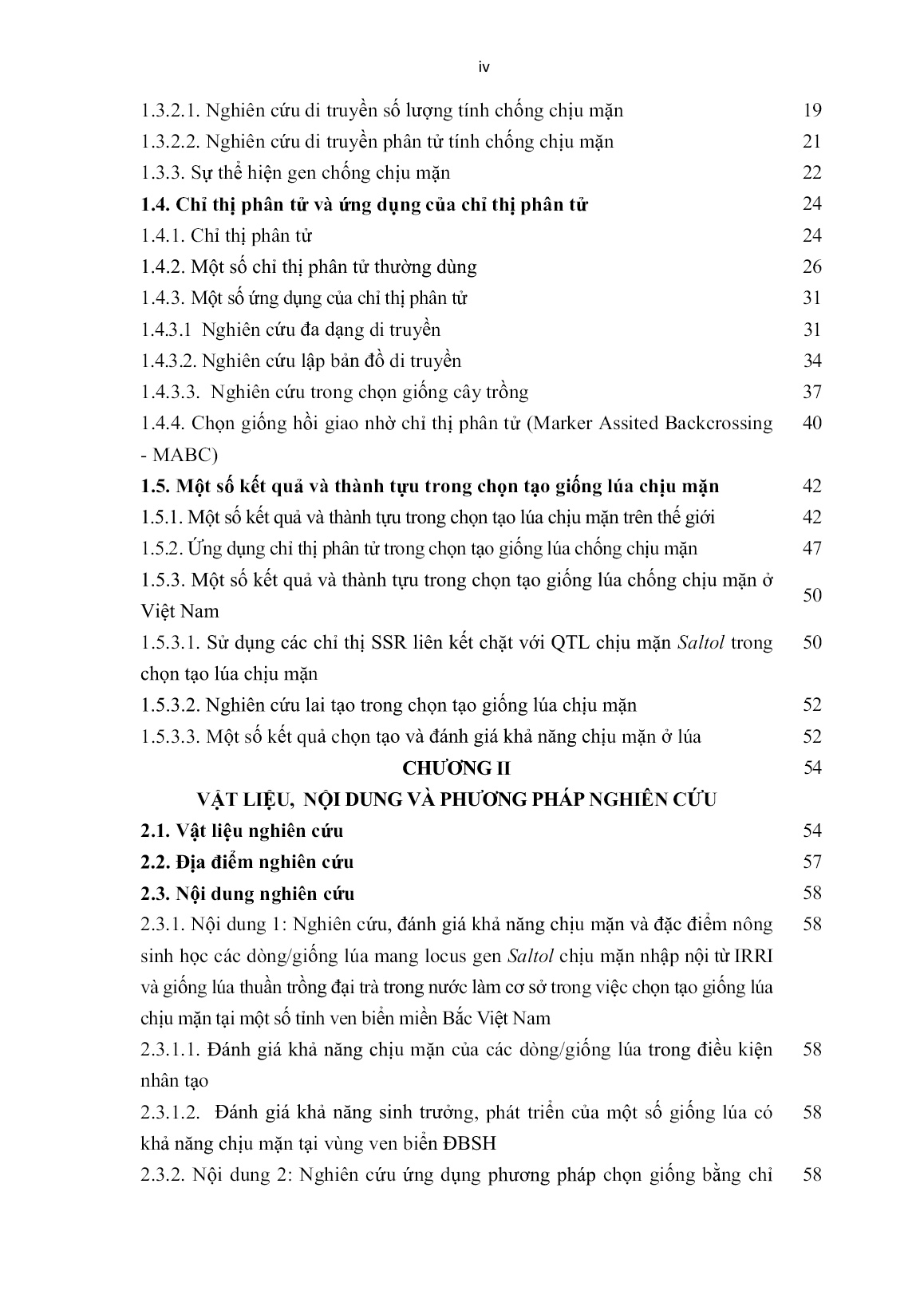 Luận án Nghiên cứu ứng dụng chỉ thị phân tử trong chọn tạo giống lúa Bắc Thơm 7 chịu mặn trang 6