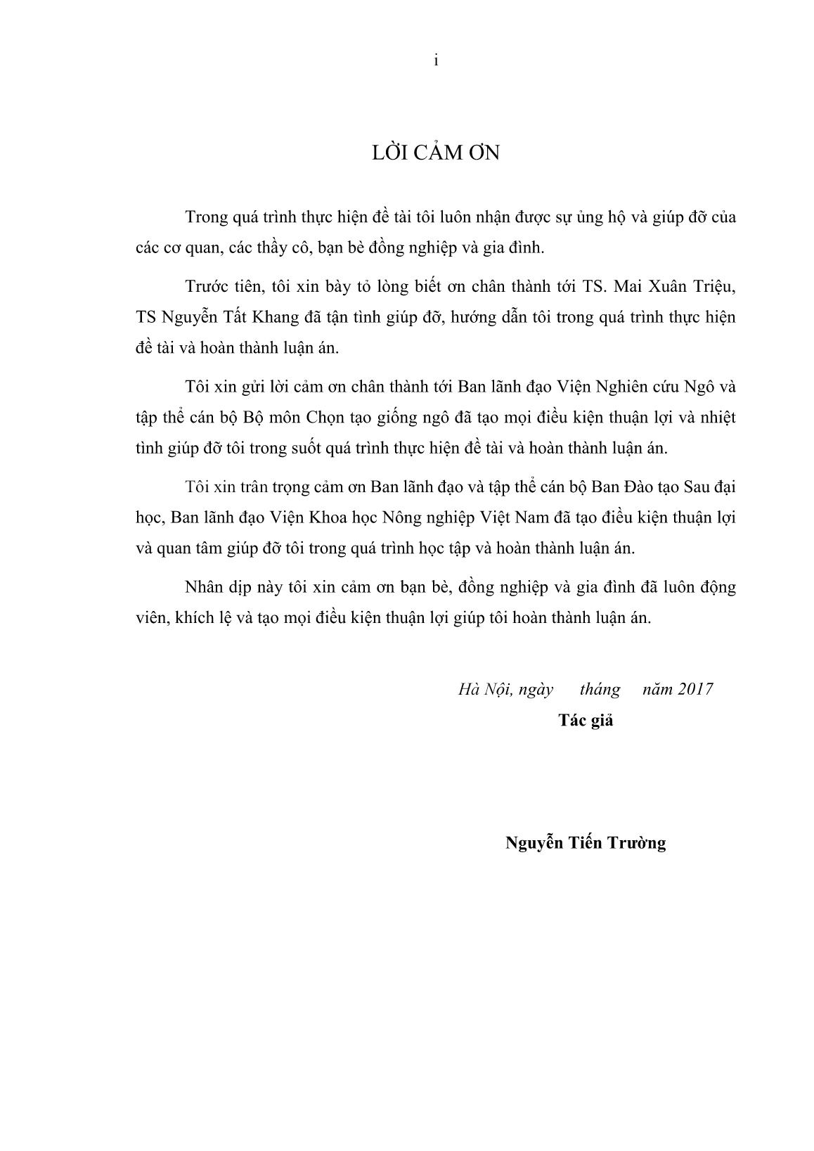 Luận án Nghiên cứu chọn tạo giống ngô lai ngắn ngày trồng trên đất tăng vụ tại miền núi Đông Bắc Việt Nam trang 3