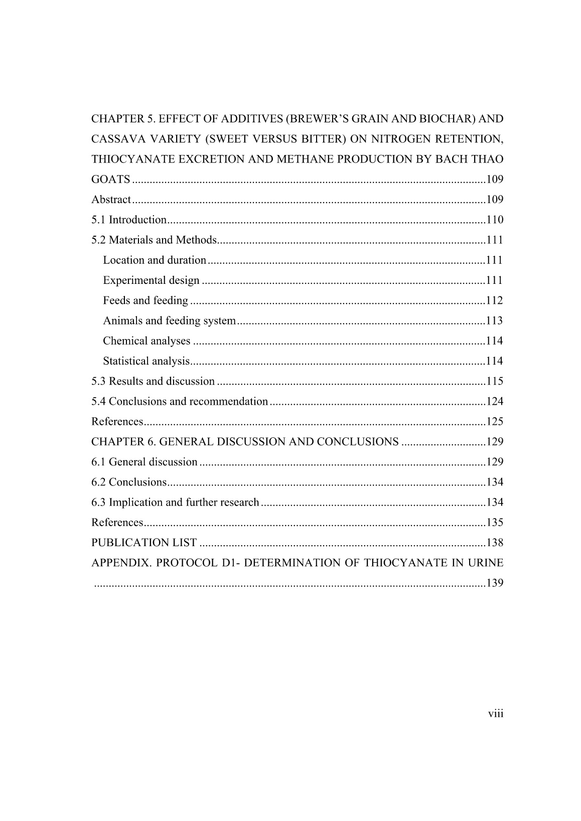 Luận án Synergic effect of cassava (manihot esculenta crantz) foliage, brewer’s grains, and biochar on methane production and performance of ruminants trang 10