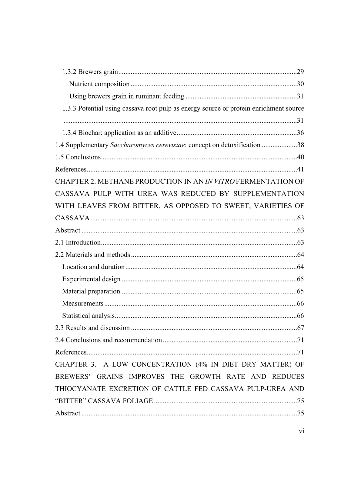 Luận án Synergic effect of cassava (manihot esculenta crantz) foliage, brewer’s grains, and biochar on methane production and performance of ruminants trang 8