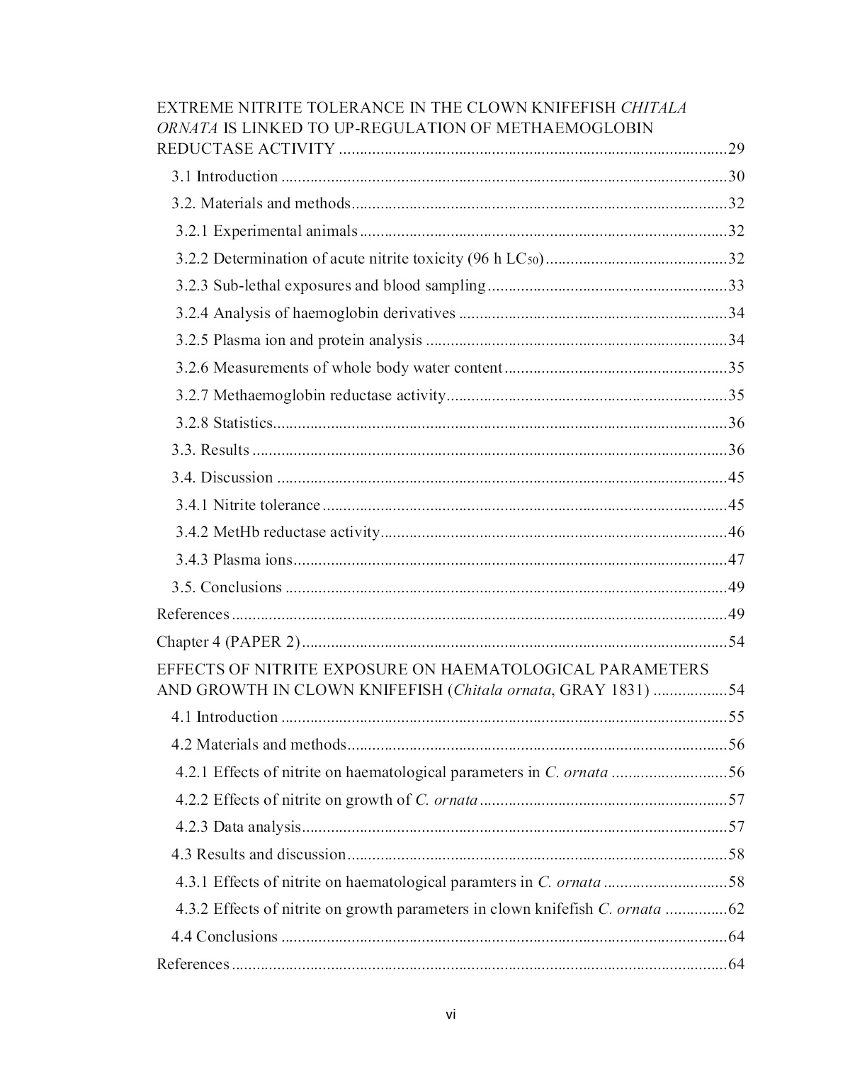 Luận án Effects of nitrite, temperature and hypercapnia on physiological processes and growth in clown knifefish (chitala ornata, gray 1831) trang 8