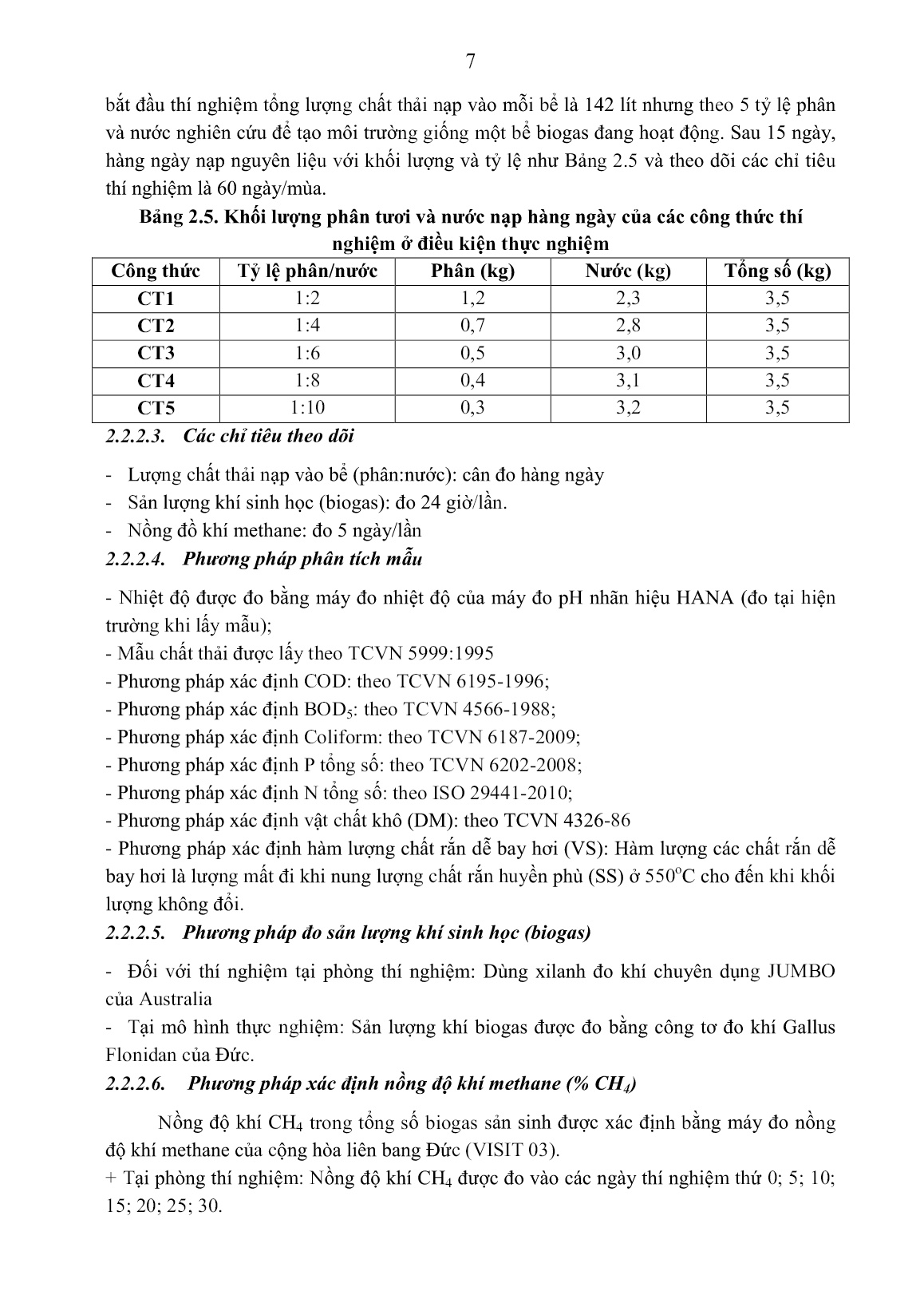 Tóm tắt Luận án Nghiên cứu ảnh hưởng của các mức protein và xơ trong khẩu phần và các biện pháp nâng cao hiệu quả sinh khí sinh học của chất thải lợn thịt trang 9