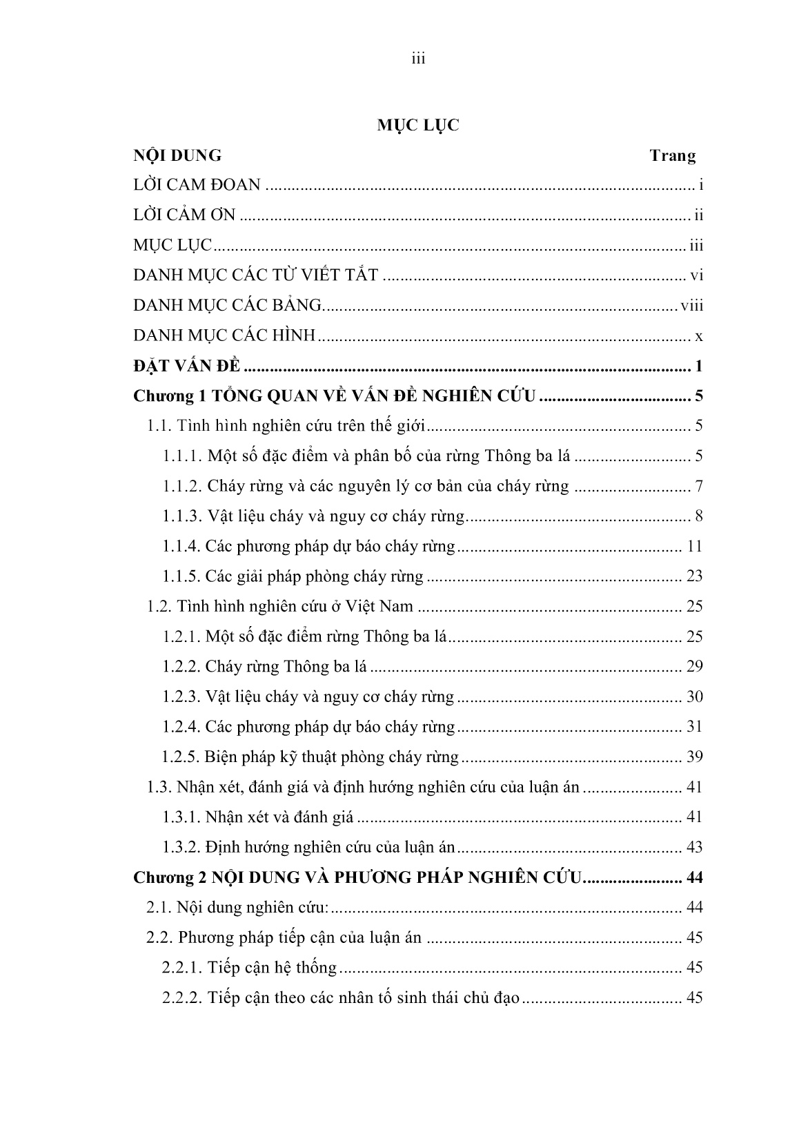 Luận án Nghiên cứu đề xuất giải pháp phòng cháy cho rừng thông ba lá (Pinus Kesiya) tại vườn quốc gia Bi Doup - Núi Bà, tỉnh Lâm Đồng trang 4