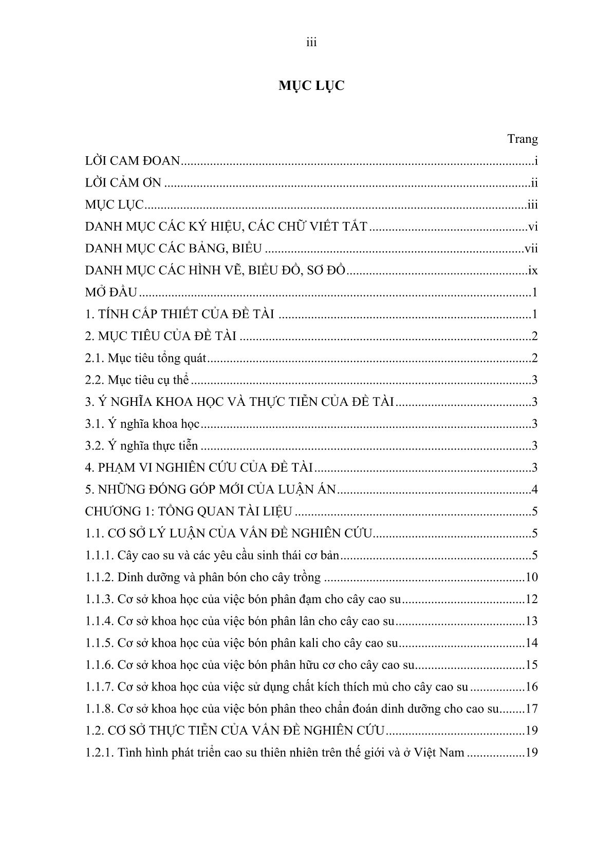 Luận án Nghiên cứu bón phân khoáng theo chẩn đoán dinh dưỡng lá cho cây cao su ở Quảng Trị trang 5