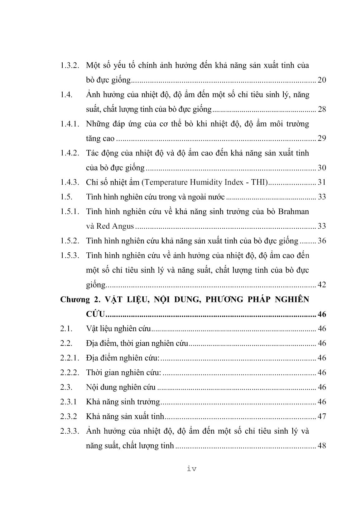 Luận án Khả năng sinh trưởng, sản xuất tinh và ảnh hưởng của nhiệt độ, độ ẩm đến năng suất, chất lượng tinh của bò đực giống brahman, red angus nuôi tại moncada trang 6