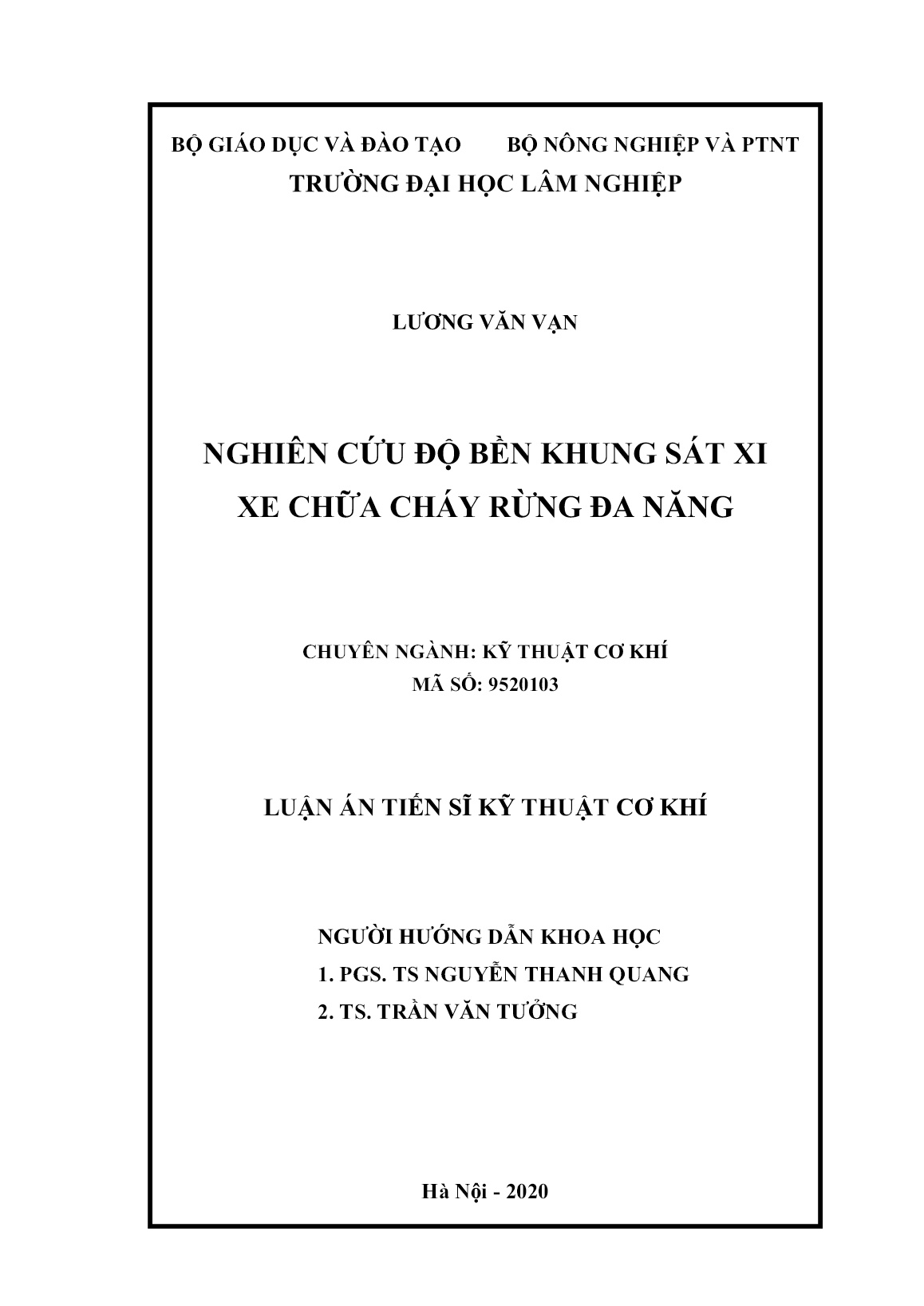 Luận án Nghiên cứu độ bền khung sát xi xe chữa cháy rừng đa năng trang 2