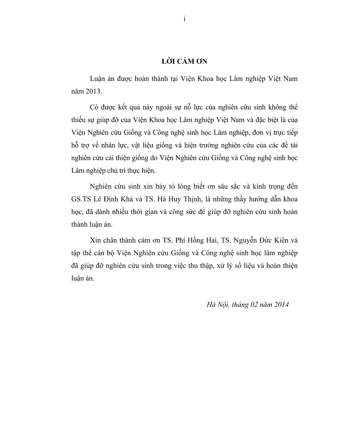 Luận án Nghiên cứu cải thiện giống nhằm tăng năng suất, chất lượng cho một số loài cây trồng rừng chủ lực trang 2