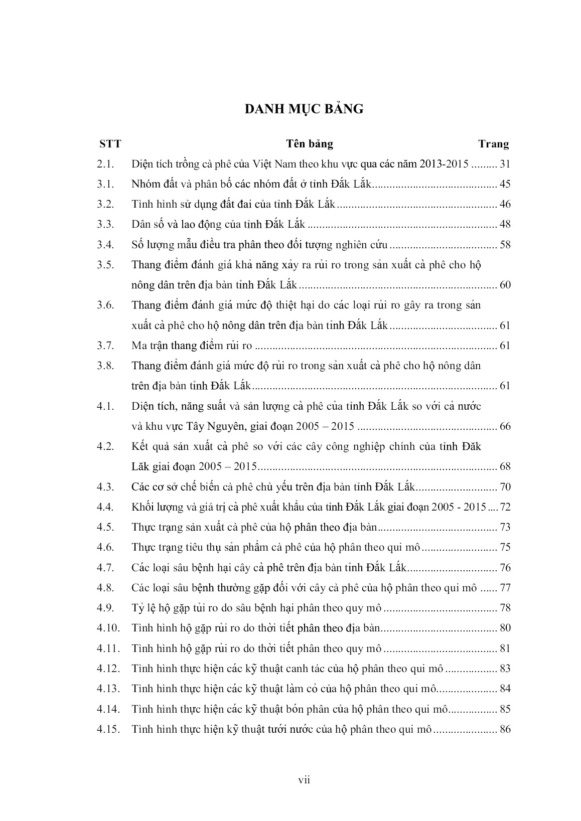 Luận án Giải pháp giảm thiểu rủi ro trong sản xuất cà phê cho hộ nông dân trên địa bàn tỉnh Đắk Lắk trang 9 Luận án Giải pháp giảm thiểu rủi ro trong sản xuất cà phê cho hộ nông dân trên địa bàn tỉnh Đắk Lắk trang 9