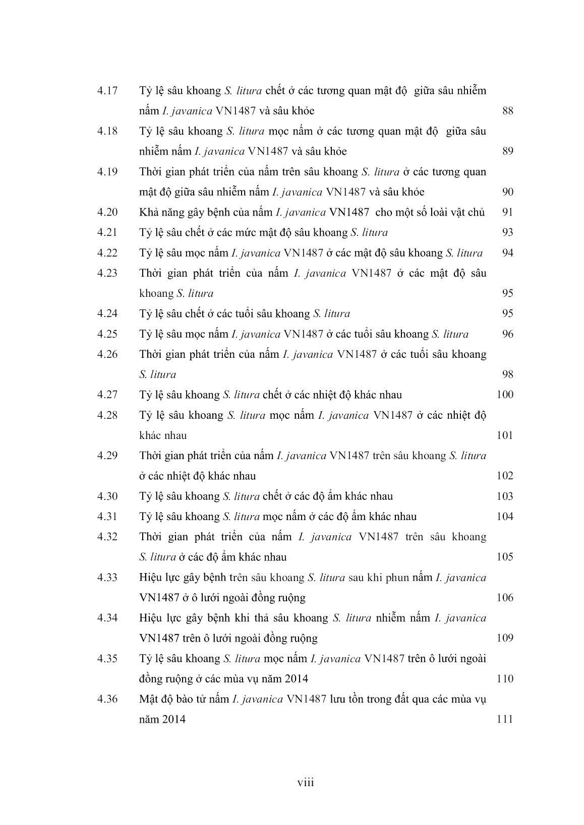 Luận án Nghiên cứu đặc điểm gây bệnh của nấm Isaria javanica (Friederichs & Bally) Samson & Hywel-Jones ký sinh sâu khoang ở Nghệ An trang 10