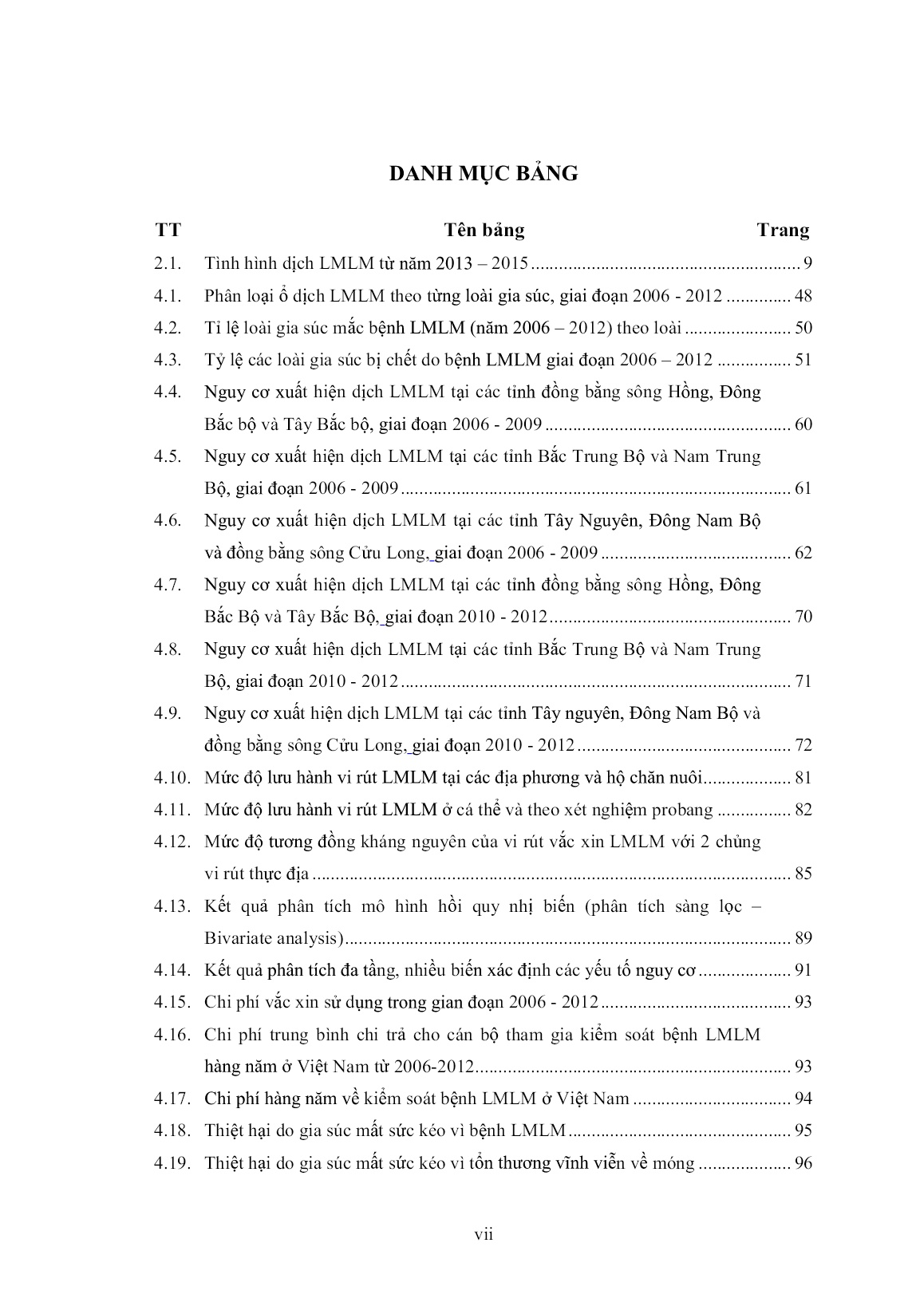 Luận án Nghiên cứu đặc điểm dịch tễ học bệnh lở mồm long móng và đánh giá hiệu quả kinh tế một số biện pháp phòng chống tại Việt Nam trang 9