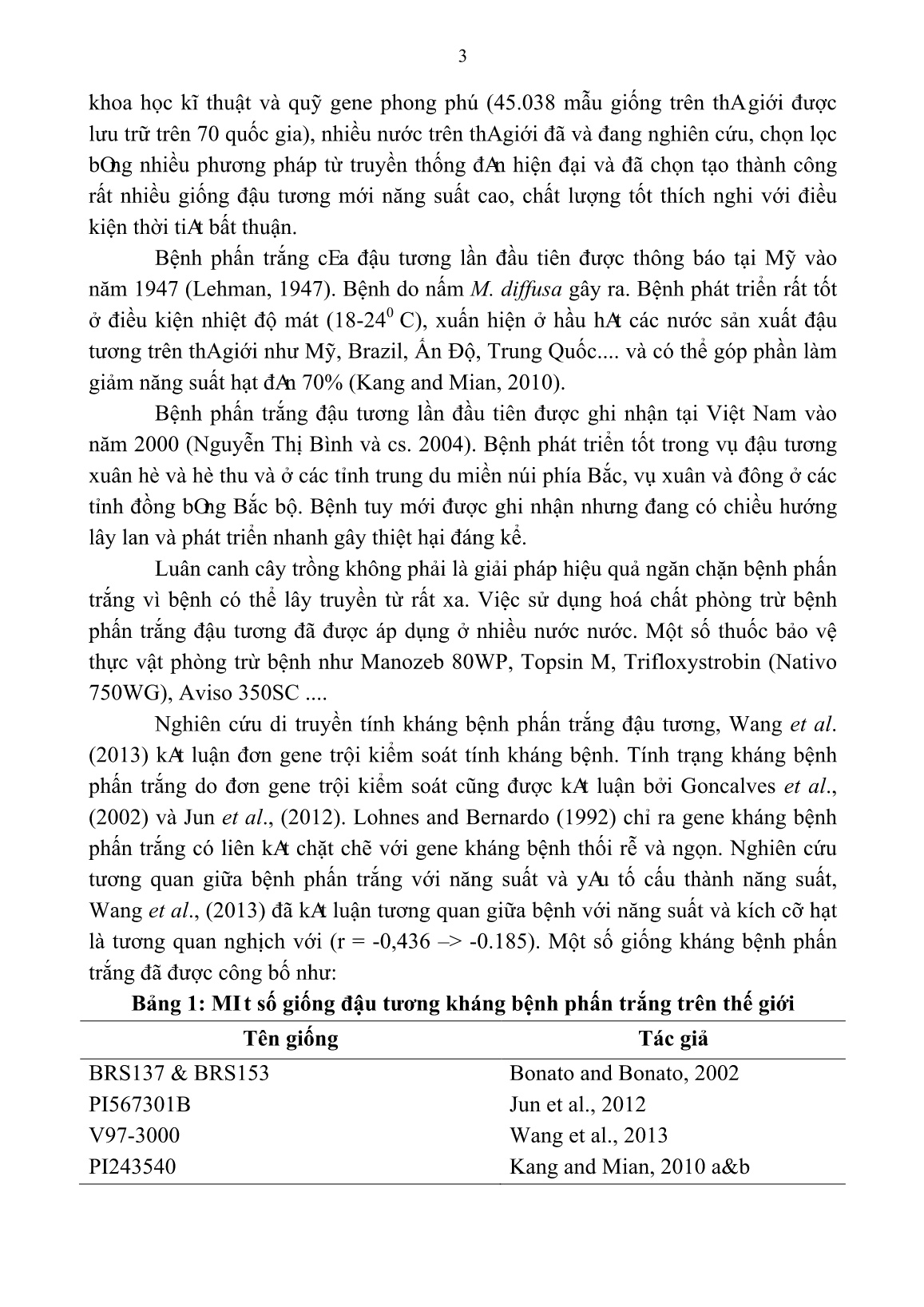 Tóm tắt Luận án Nghiên cứu chọn tạo giống đậu tương kháng bệnh phấn trắng cho các tỉnh phía Bắc Việt Nam trang 5