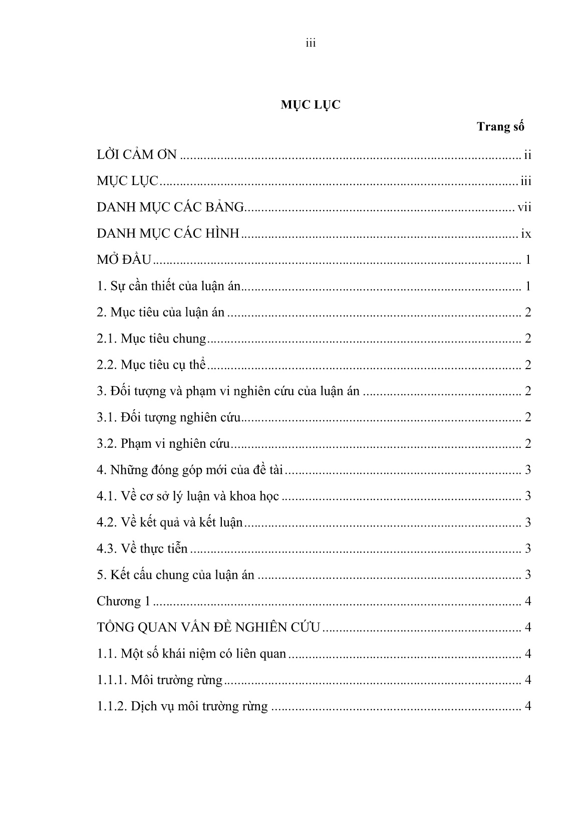 Luận án Nghiên cứu hiệu quả giữ nước của rừng phục vụ chi trả dịch vụ môi trường đối với hồ thủy điện ở Việt Nam trang 5