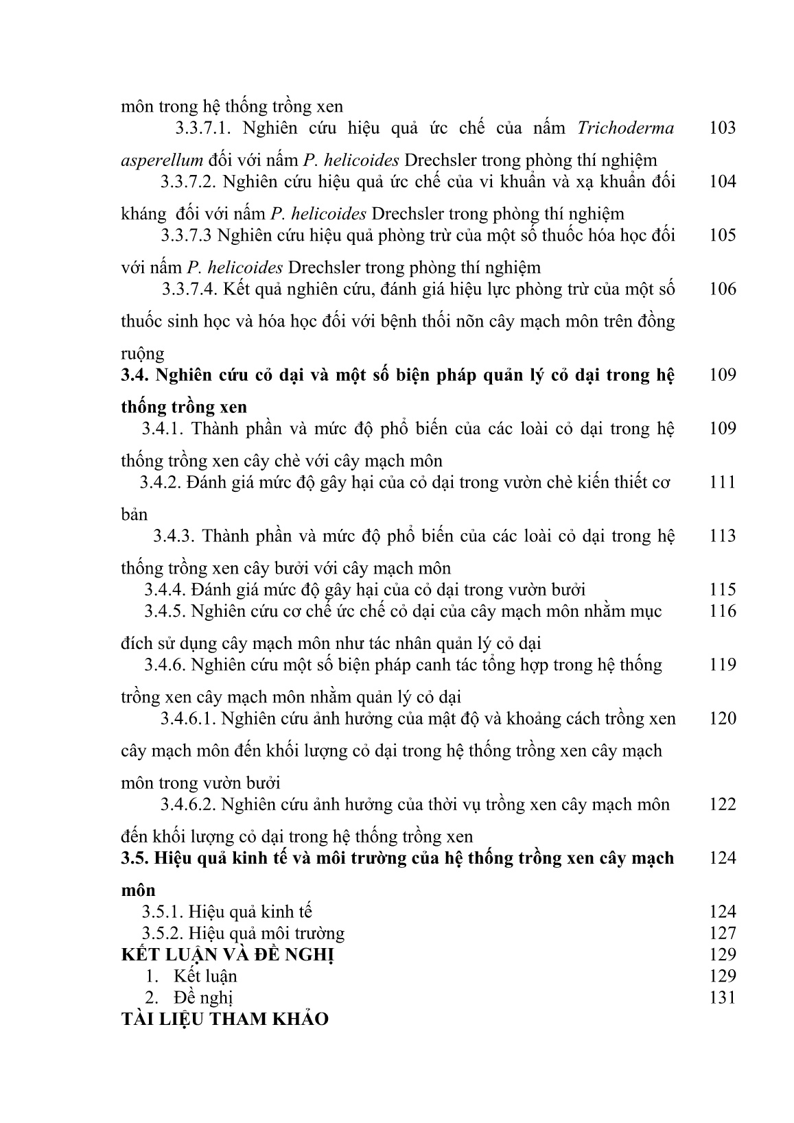 Luận án Nghiên cứu sâu bệnh, cỏ dại trong hệ thống trồng xen cây mạch môn (Ophiopogon japonicus Wall.) với cây trồng khác tại Phú Thọ trang 8