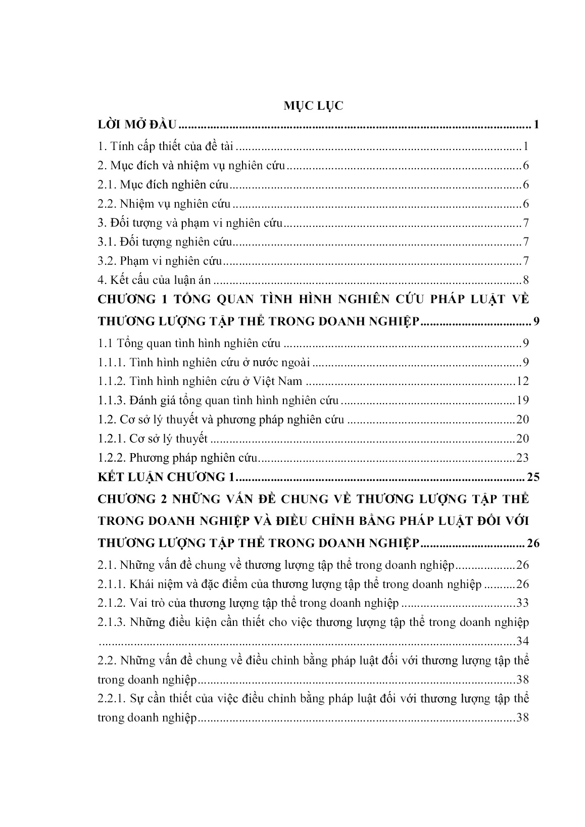 Luận án Điều chỉnh pháp luật đối với thương lượng tập thể trong doanh nghiệp tại Việt Nam trang 3