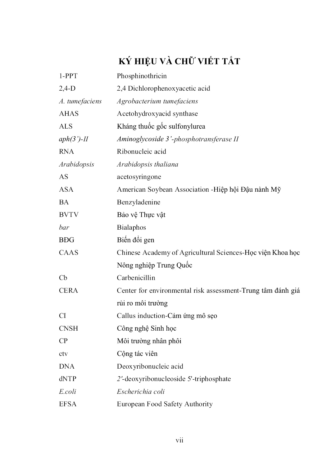 Luận án Tạo dòng bông (Gossypium hirsutum L.) chống chịu thuốc trừ cỏ Glufosinate và Glyphosate bằng kỹ thuật chuyển gen qua trung gian Agrobacterium tumefaciens trang 9 Luận án Tạo dòng bông (Gossypium hirsutum L.) chống chịu thuốc trừ cỏ Glufosinate và Glyphosate bằng kỹ thuật chuyển gen qua trung gian Agrobacterium tumefaciens trang 9