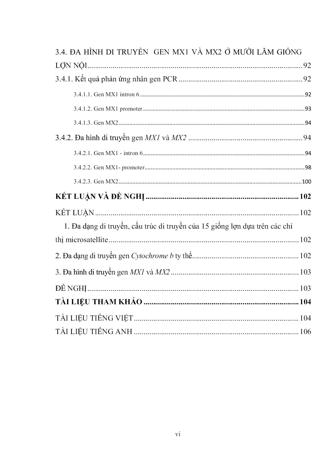 Luận án Một số đặc điểm di truyền ở mức độ phân tử của 15 giống lợn nội Việt Nam trang 8