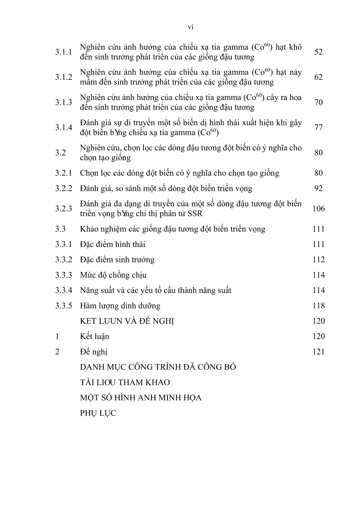 Luận án Nghiên cứu cải tiến các giống đậu tương DT2008, DT9 và ĐT26 bằng phương pháp xử lý đột biến tia gamma nguồn Co⁶⁰ trang 7
