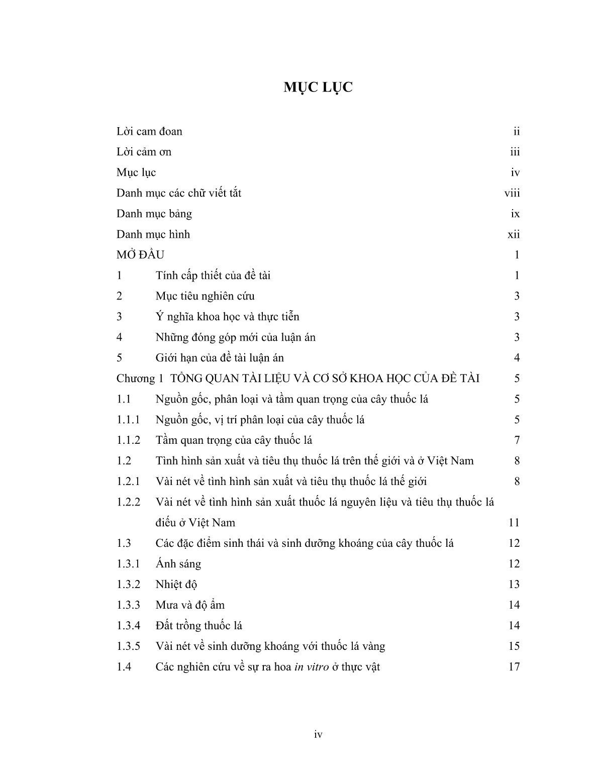 Luận án Nghiên cứu ảnh hưởng của một số yếu tố nông sinh học đến sinh trưởng và ra hoa của giống thuốc lá K.326 trồng tại miền Bắc Việt Nam trang 5