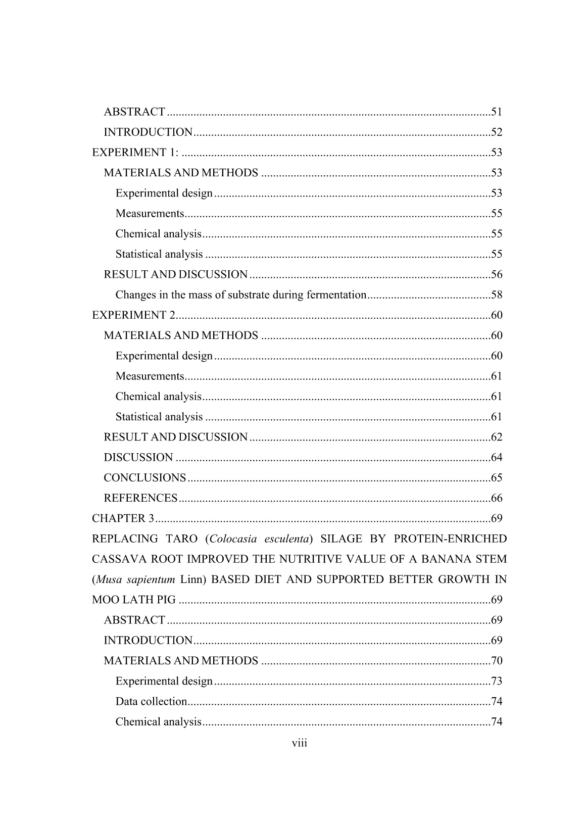 Luận án Nutritive improvement of cassava root and its utilisation in taro foliage and banana stems basal diets for local pig production in smallholders in lao PDR trang 10 Luận án Nutritive improvement of cassava root and its utilisation in taro foliage and banana stems basal diets for local pig production in smallholders in lao PDR trang 10