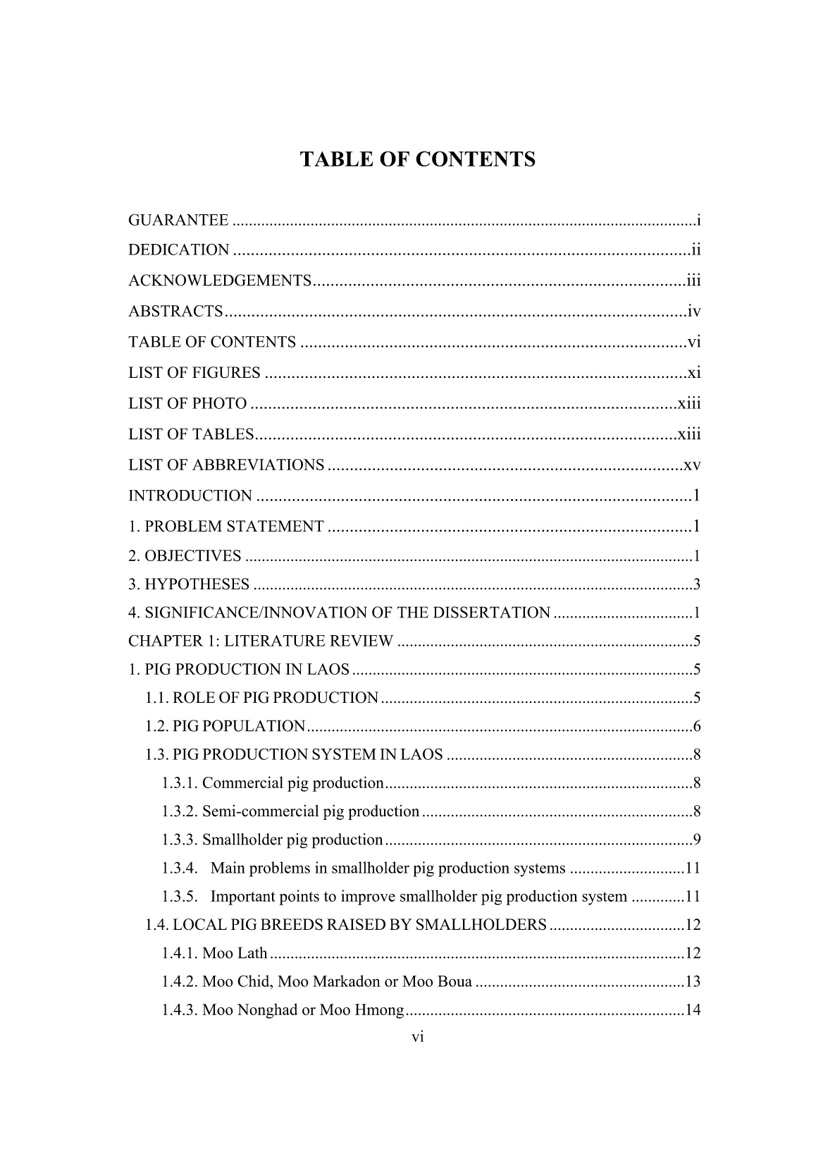 Luận án Nutritive improvement of cassava root and its utilisation in taro foliage and banana stems basal diets for local pig production in smallholders in lao PDR trang 8 Luận án Nutritive improvement of cassava root and its utilisation in taro foliage and banana stems basal diets for local pig production in smallholders in lao PDR trang 8