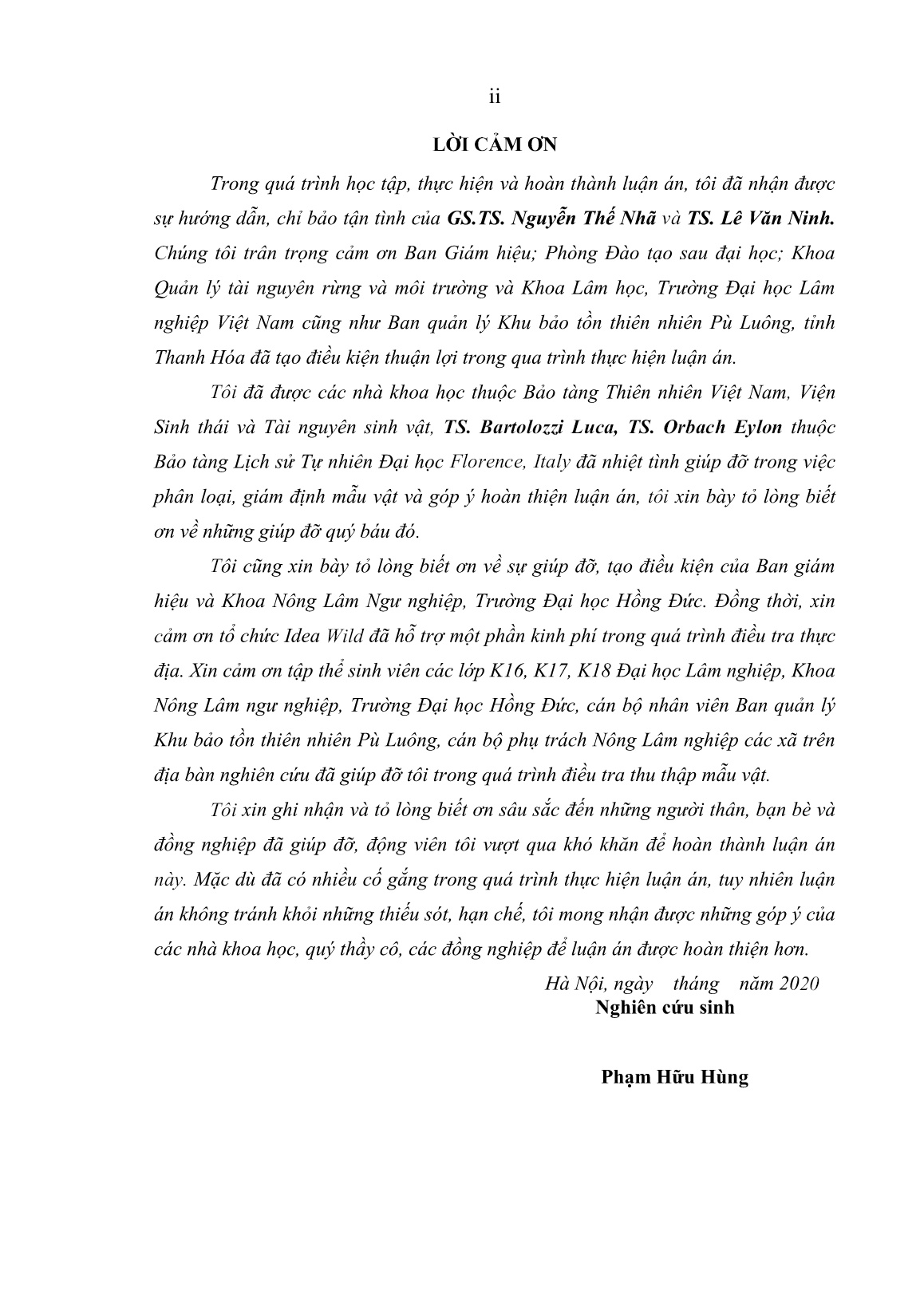 Luận án Nghiên cứu đa dạng sinh học và biện pháp bảo tồn côn trùng thuộc bộ cánh cứng (Coleoptera) tại khu bảo tồn thiên nhiên Pù Luông, tỉnh Thanh Hóa trang 4
