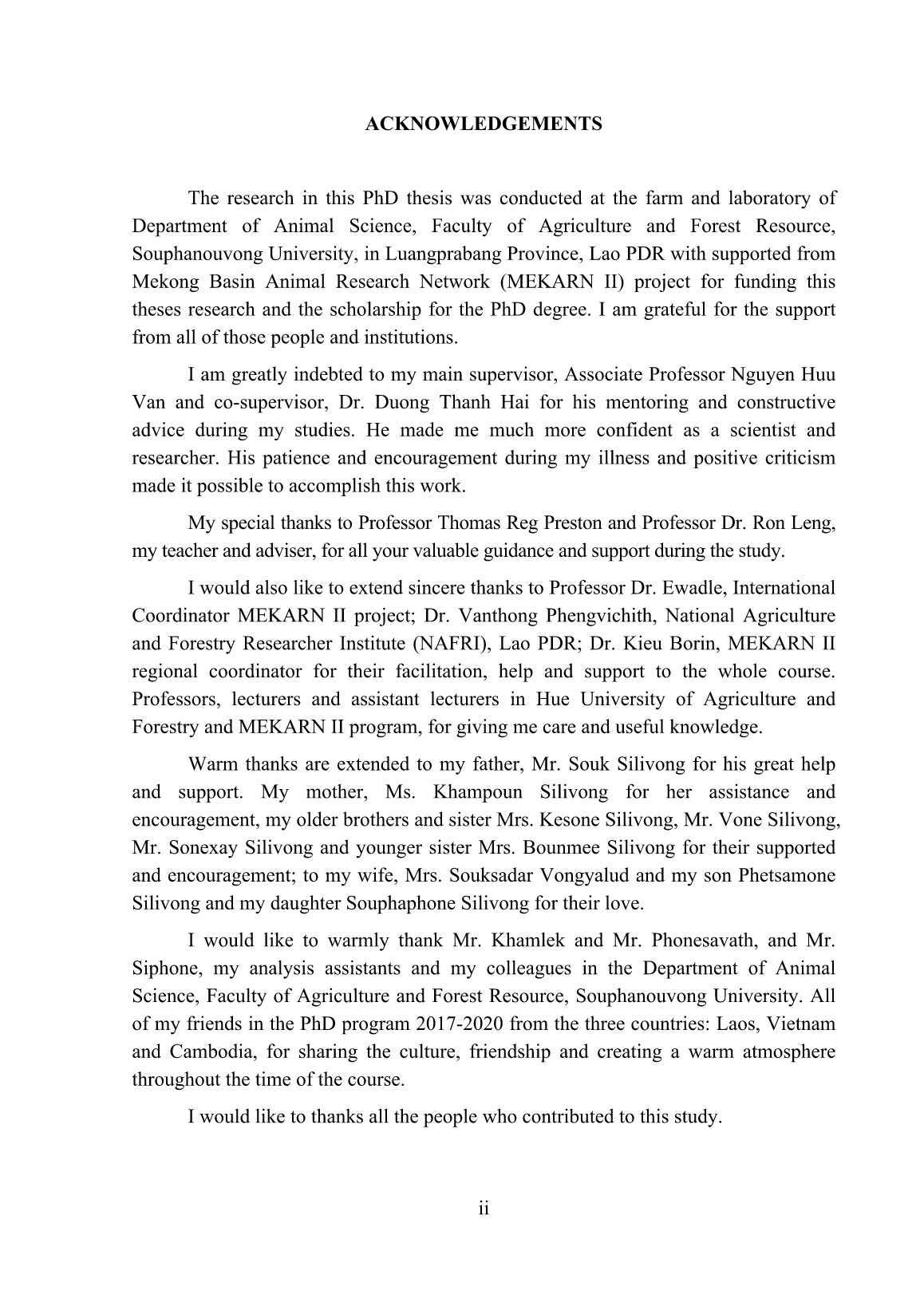 Luận án Improved utilisation of bauhinia acuminata for goat production in Lao PDR trang 4