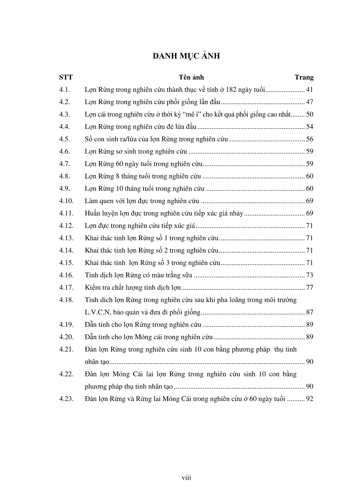 Luận án Nghiên cứu xác định một số chỉ tiêu sinh sản và thử nghiệm thụ tinh nhân tạo cho lợn rừng trong điều kiện nuôi nhốt tại khu vực phía Bắc Việt Nam trang 10