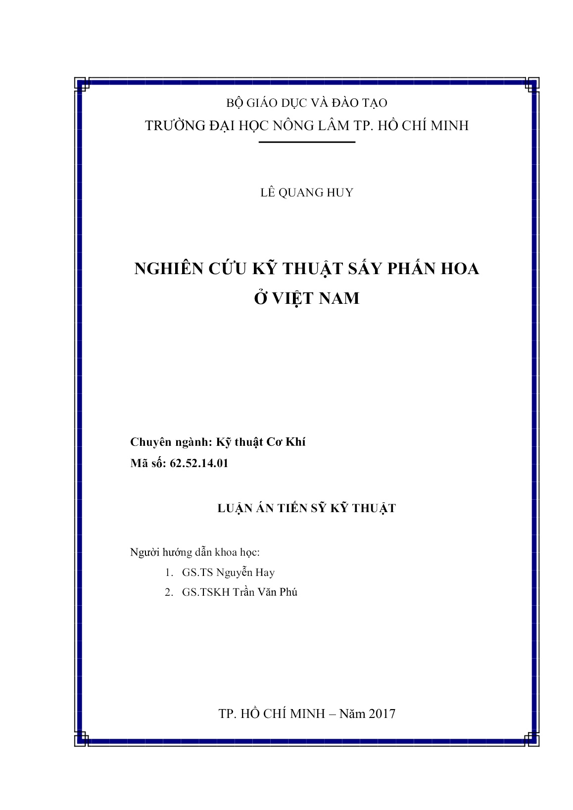 Luận án Nghiên cứu kỹ thuật sấy phấn hoa ở Việt Nam trang 2 Luận án Nghiên cứu kỹ thuật sấy phấn hoa ở Việt Nam trang 2