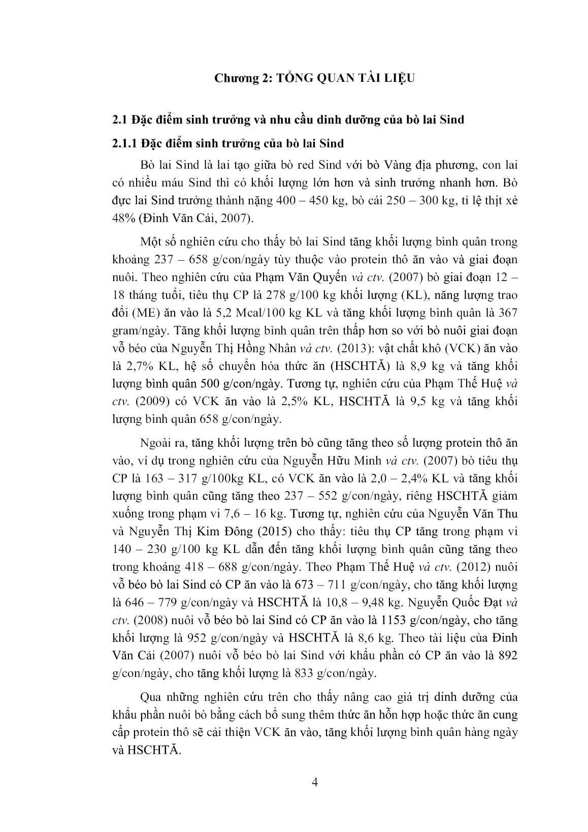 Luận án Ảnh hưởng ngọn lá khoai mì (Manihot esculenta Crantz) trong khẩu phần đến sinh trưởng và sinh khí mê tan ở bò thịt trang 4