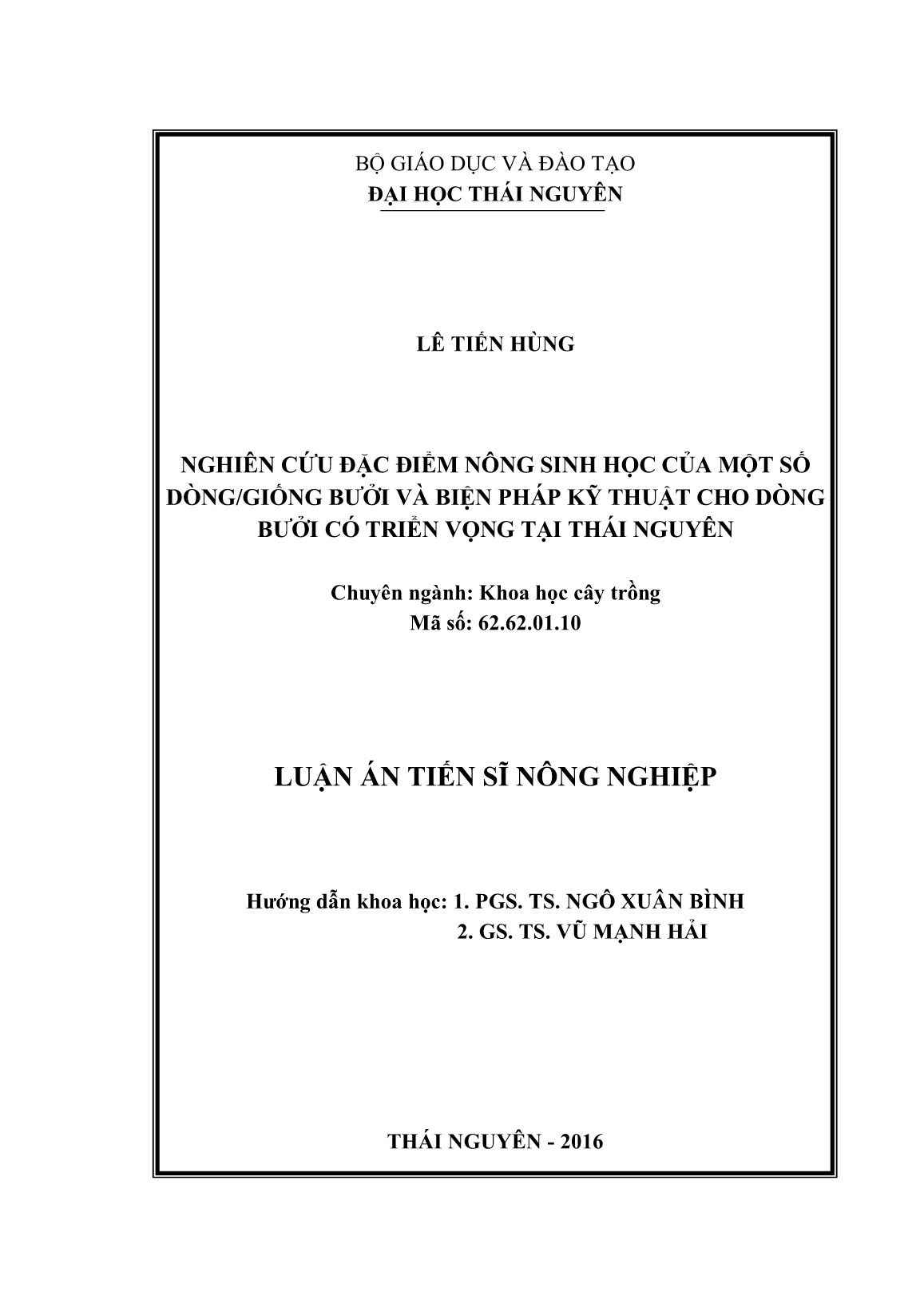 Luận án Nghiên cứu đặc điểm nông sinh học của một số dòng/giống bưởi và biện pháp kỹ thuật cho dòng bưởi có triển vọng tại Thái Nguyên trang 2