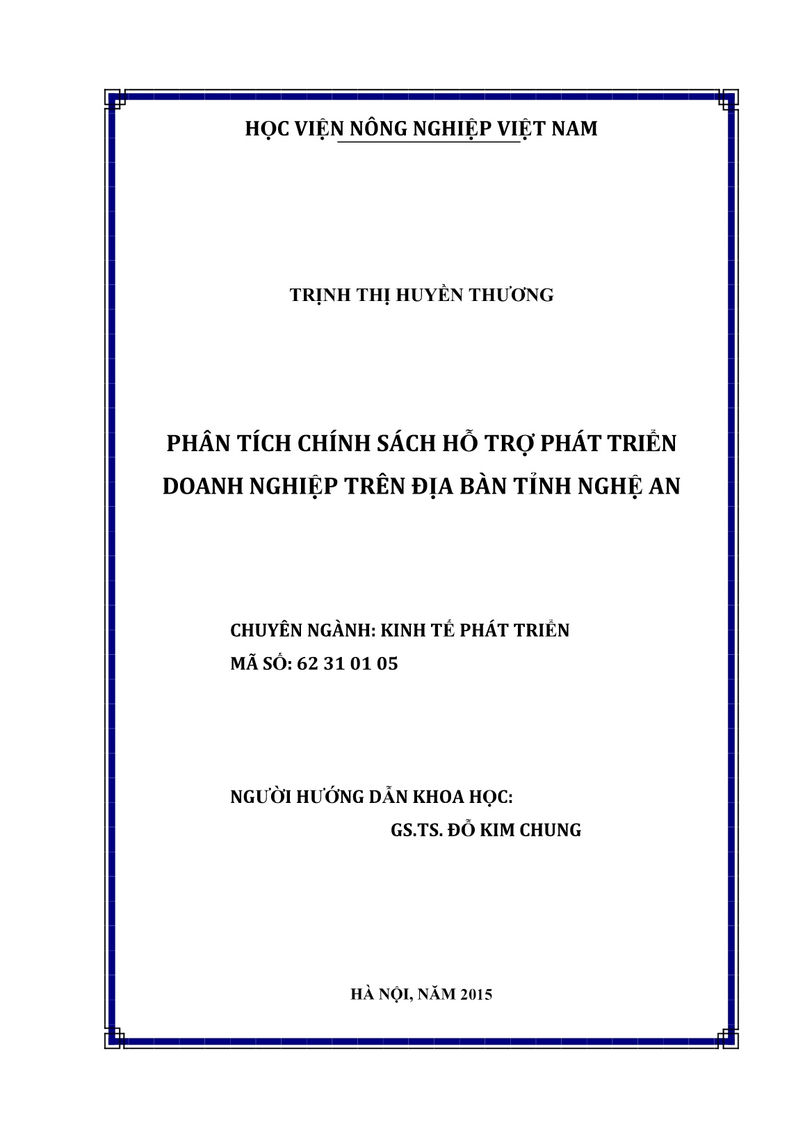 Luận án Phân tích chính sách hỗ trợ phát triển doanh nghiệp trên địa bàn tỉnh Nghệ An trang 2 Luận án Phân tích chính sách hỗ trợ phát triển doanh nghiệp trên địa bàn tỉnh Nghệ An trang 2