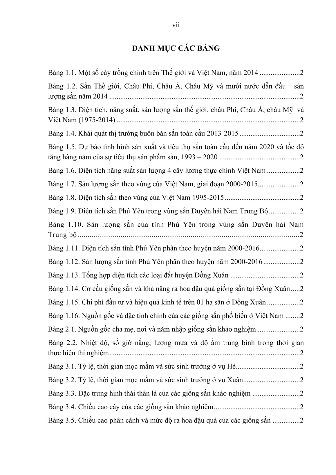 Luận án Nghiên cứu tuyển chọn giống sắn năng suất tinh bột cao và kỹ thuật thâm canh tại tỉnh Phú Yên trang 9