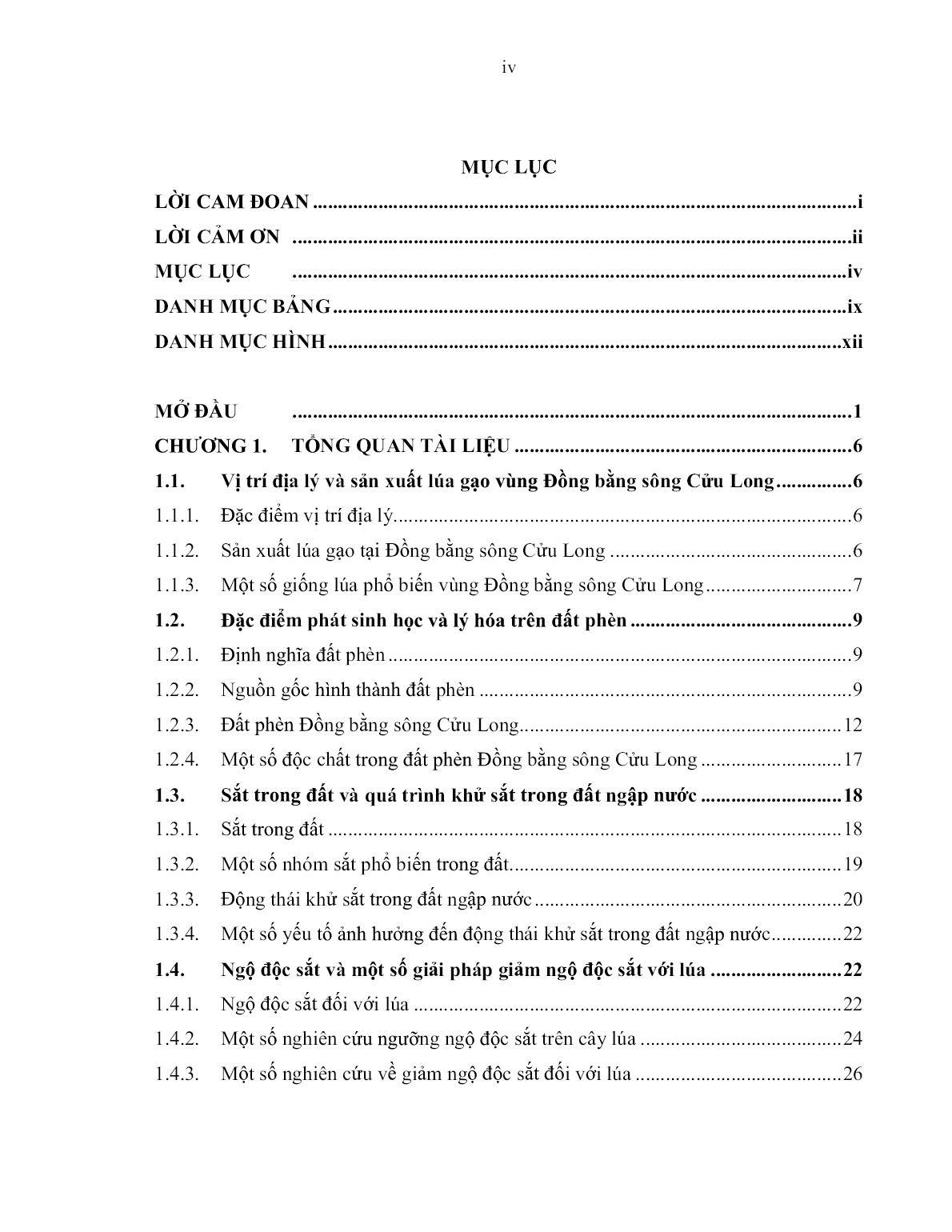 Luận án Ảnh hưởng của độc tố sắt đối với lúa trên đất phèn đồng bằng sông Cửu Long và một số biện pháp khắc phục thiệt hại do độc tố sắt gây ra - Trường hợp nghiên cứu tại Đồng Tháp Mười trang 6 Luận án Ảnh hưởng của độc tố sắt đối với lúa trên đất phèn đồng bằng sông Cửu Long và một số biện pháp khắc phục thiệt hại do độc tố sắt gây ra - Trường hợp nghiên cứu tại Đồng Tháp Mười trang 6