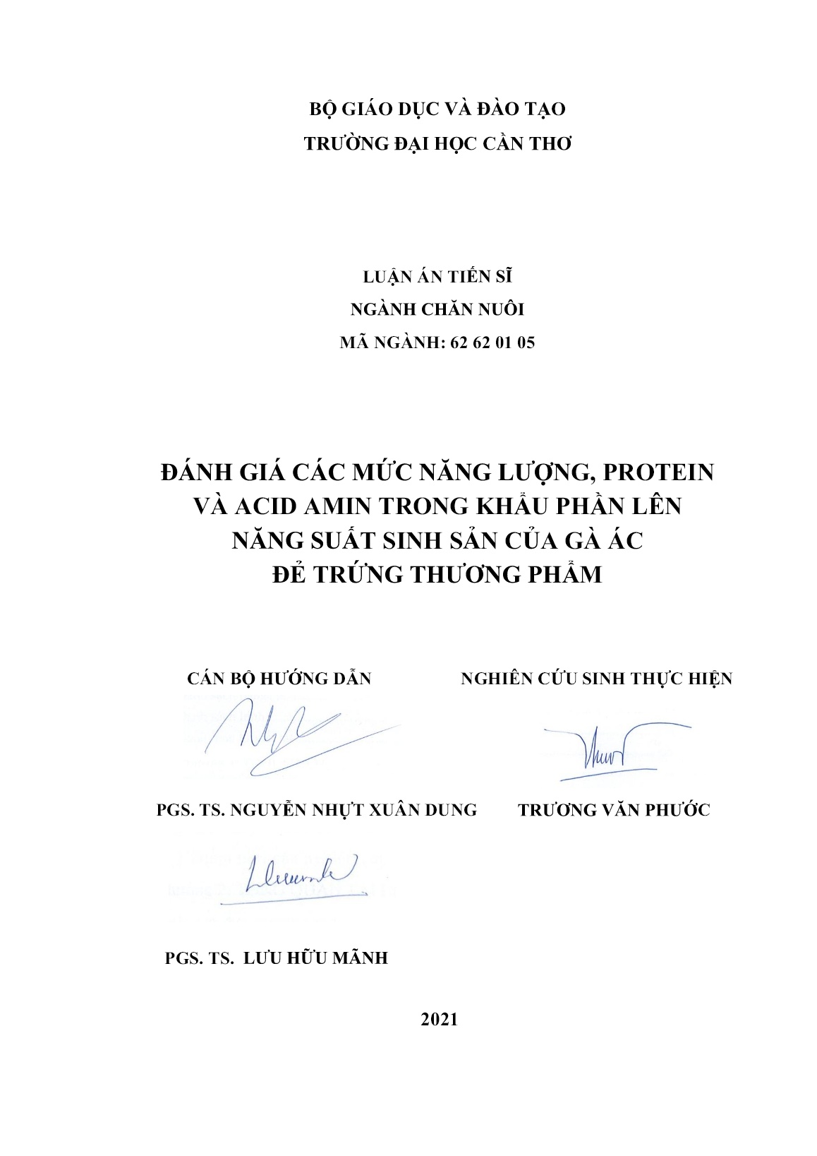 Luận án Đánh giá các mức năng lượng, protein và acid amin trong khẩu phần lên năng suất sinh sản của gà ác đẻ trứng thương phẩm trang 2 Luận án Đánh giá các mức năng lượng, protein và acid amin trong khẩu phần lên năng suất sinh sản của gà ác đẻ trứng thương phẩm trang 2