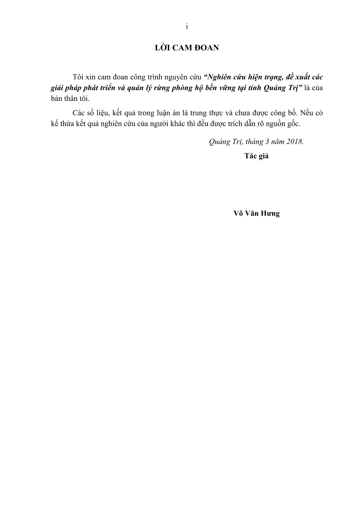 Luận án Nghiên cứu hiện trạng, đề xuất các giải pháp phát triển và quản lý rừng phòng hộ bền vững tại tỉ̉nh Quảng Trị trang 3