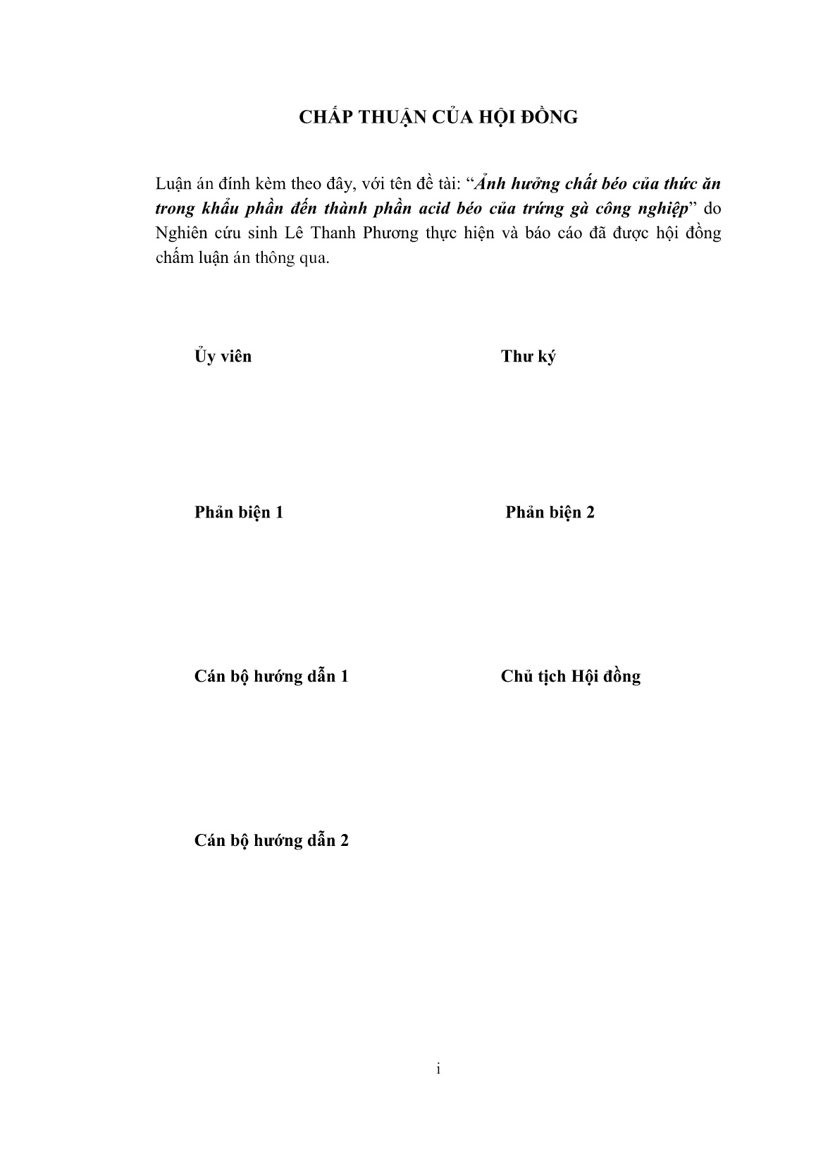 Luận án Ảnh hưởng chất béo của thức ăn trong khẩu phần đến thành phần acid béo của trứng gà công nghiệp trang 3 Luận án Ảnh hưởng chất béo của thức ăn trong khẩu phần đến thành phần acid béo của trứng gà công nghiệp trang 3
