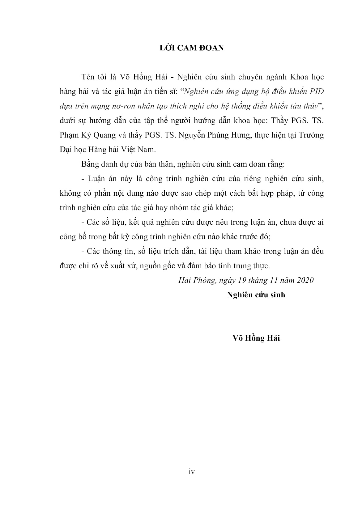 Luận án Nghiên cứu ứng dụng bộ điều khiển PID thích nghi dựa trên mạng nơ-ron nhân tạo cho hệ thống điều khiển tàu thủy trang 6