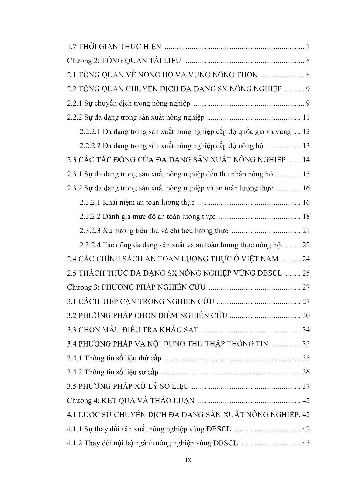 Luận án Phân tích đa dạng sản xuất nông nghiệp đến thu nhập và an toàn lương thực nông hộ vùng đồng bằng sông Cửu Long trang 10 Luận án Phân tích đa dạng sản xuất nông nghiệp đến thu nhập và an toàn lương thực nông hộ vùng đồng bằng sông Cửu Long trang 10