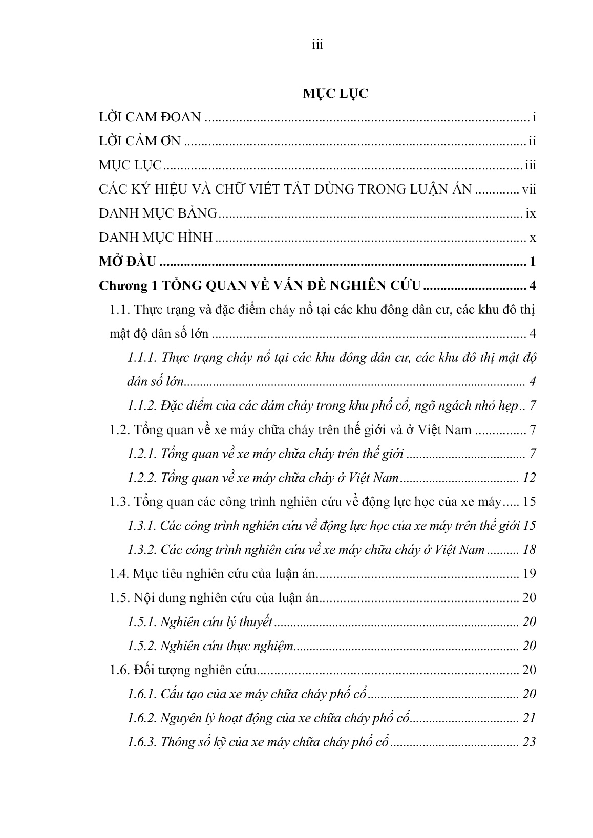 Luận án Nghiên cứu động lực học của xe máy chữa cháy cho các khu phố cổ trên địa bàn Thành phố Hà Nội trang 5