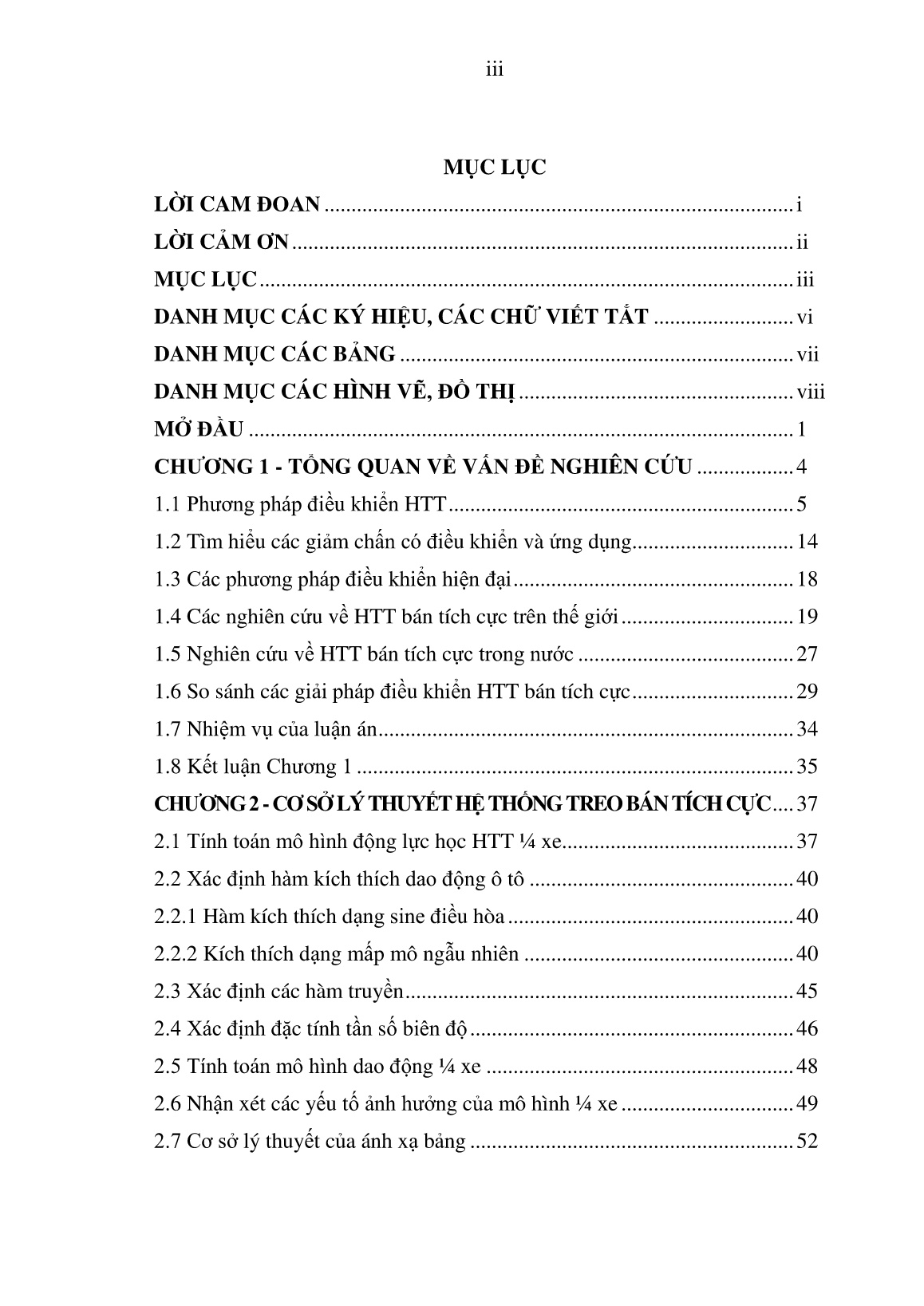 Luận án Nghiên cứu giải pháp điều khiển hệ thống treo bán tích cực bằng ánh xạ bảng trang 5