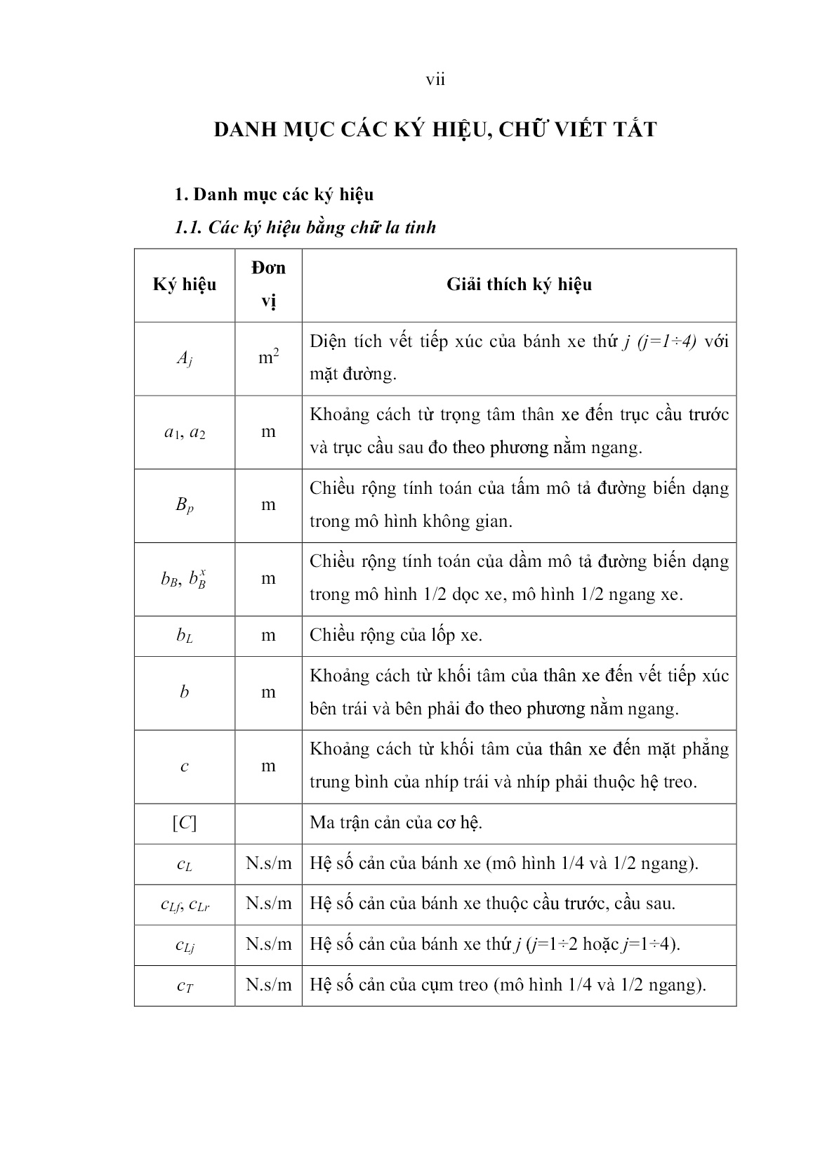 Luận án Nghiên cứu dao động thẳng đứng của ô tô theo các mô hình khác nhau có tính đến hiện tượng mất liên kết giữa bánh xe và mặt đường trang 9 Luận án Nghiên cứu dao động thẳng đứng của ô tô theo các mô hình khác nhau có tính đến hiện tượng mất liên kết giữa bánh xe và mặt đường trang 9