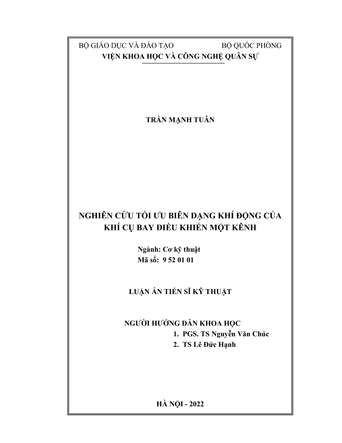 Luận án Nghiên cứu tối ưu biên dạng khí động của khí cụ bay điều khiển một kênh trang 2 Luận án Nghiên cứu tối ưu biên dạng khí động của khí cụ bay điều khiển một kênh trang 2