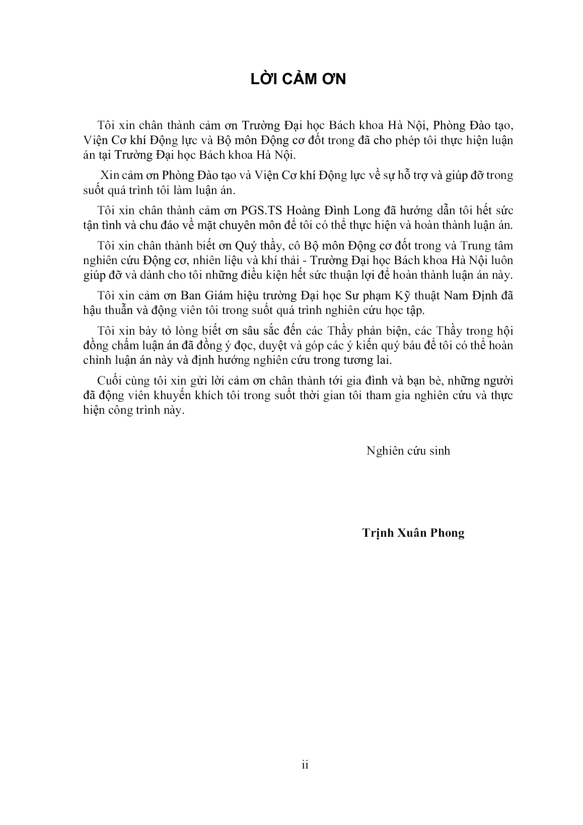 Luận án Nghiên cứu giảm phát thải độc hại của động cơ diesel đang lưu hành bằng phương pháp luân hồi khí thải kết hợp bổ sung khí hydro trang 2 Luận án Nghiên cứu giảm phát thải độc hại của động cơ diesel đang lưu hành bằng phương pháp luân hồi khí thải kết hợp bổ sung khí hydro trang 2