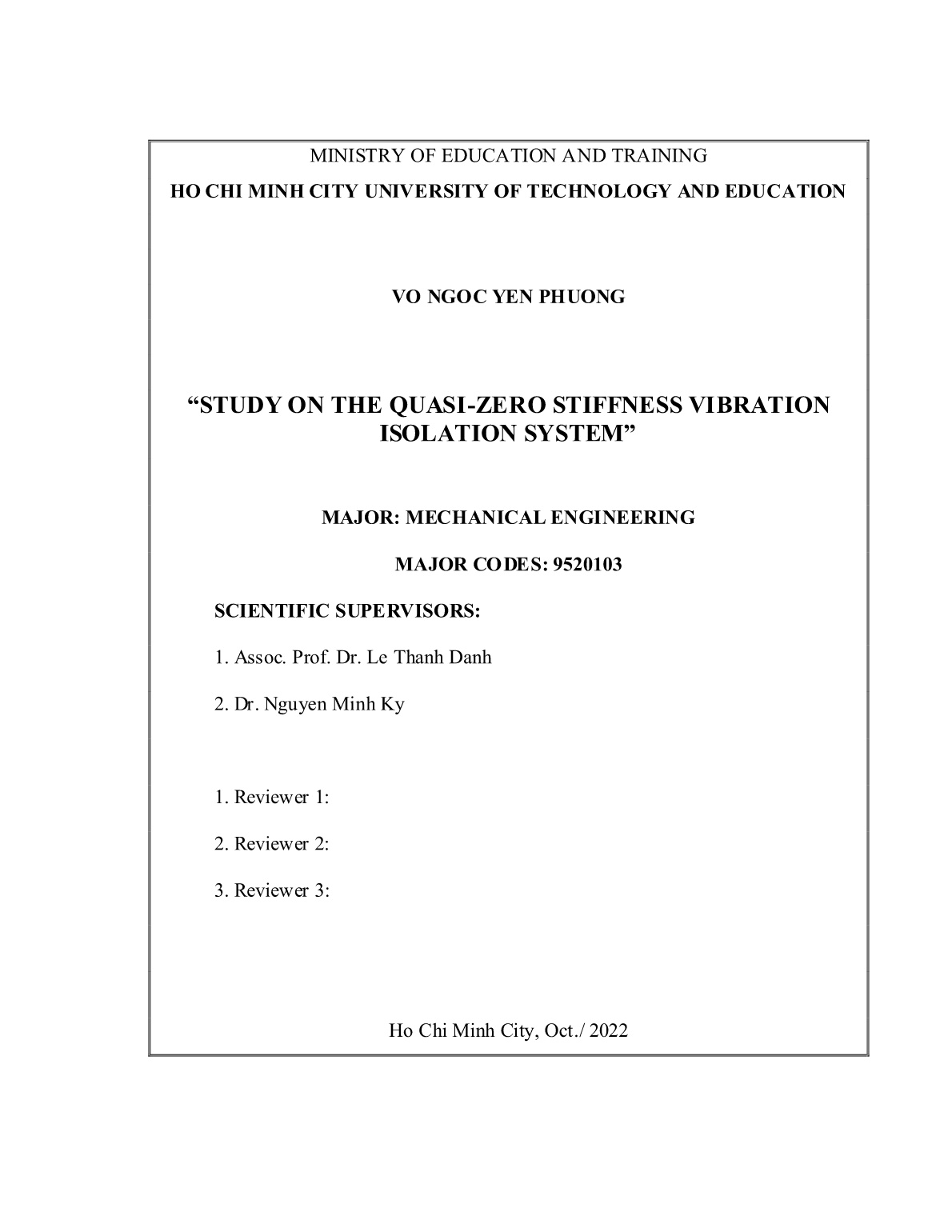 Luận án Study on the quasi-zero stiffness vibration isolation system trang 2