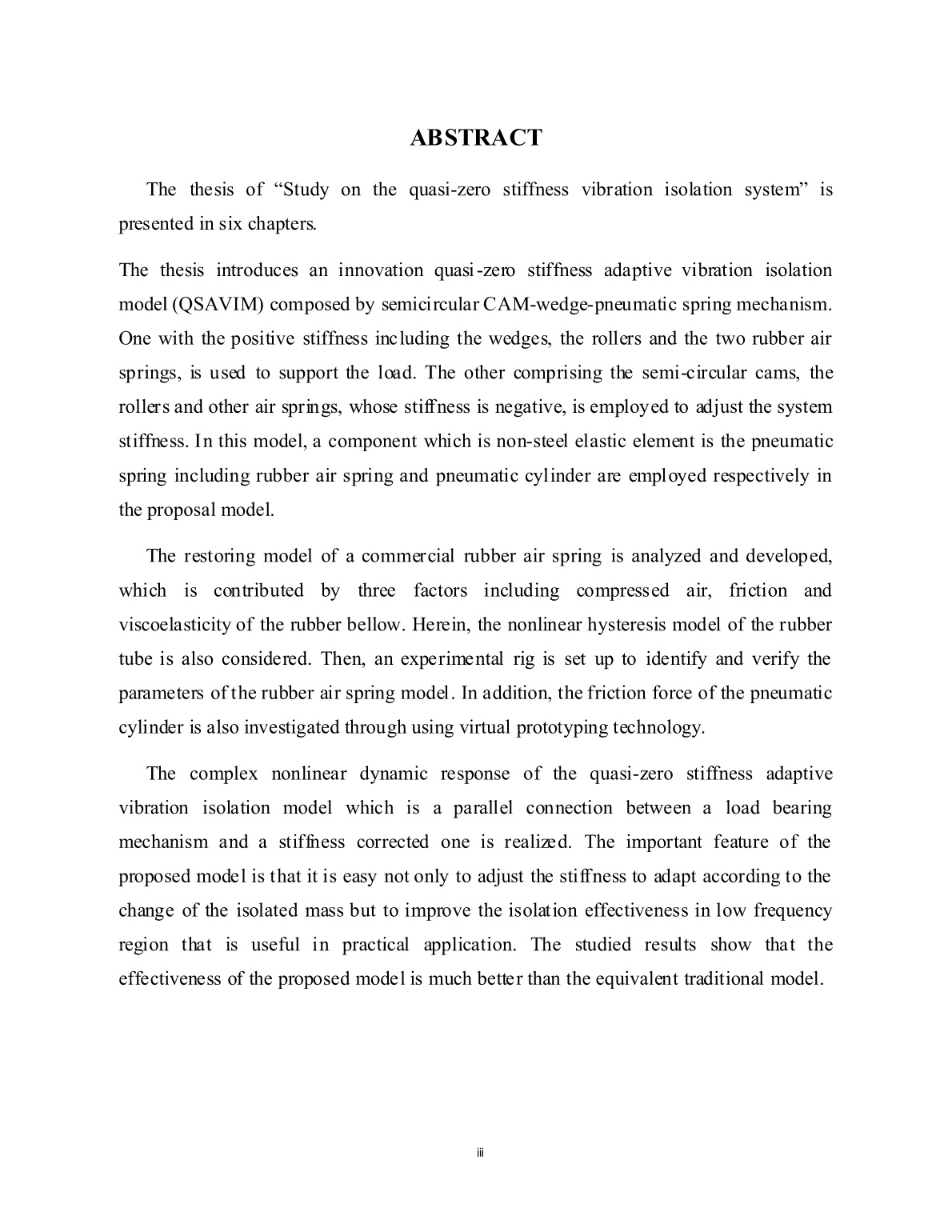 Luận án Study on the quasi-zero stiffness vibration isolation system trang 7