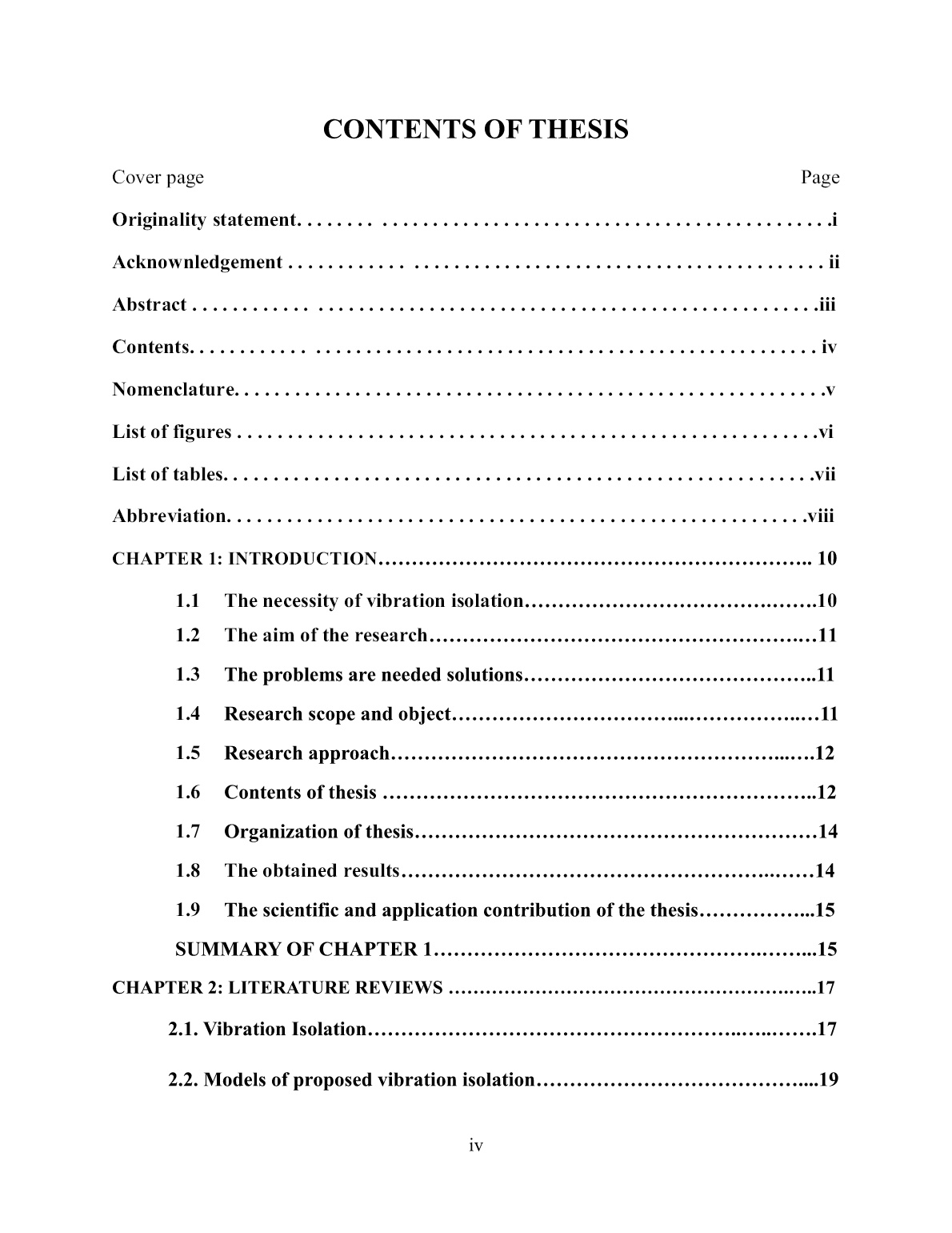 Luận án Study on the quasi-zero stiffness vibration isolation system trang 8
