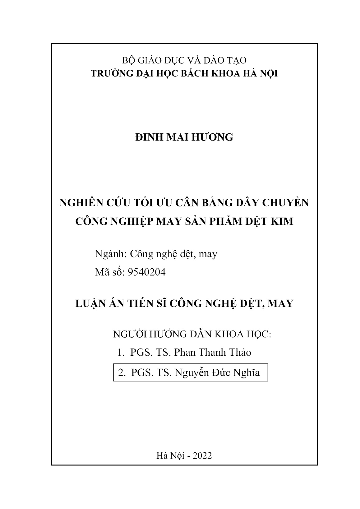 Luận án Nghiên cứu tối ưu cân bằng dây chuyền công nghiệp may sản phẩm dệt kim trang 2 Luận án Nghiên cứu tối ưu cân bằng dây chuyền công nghiệp may sản phẩm dệt kim trang 2