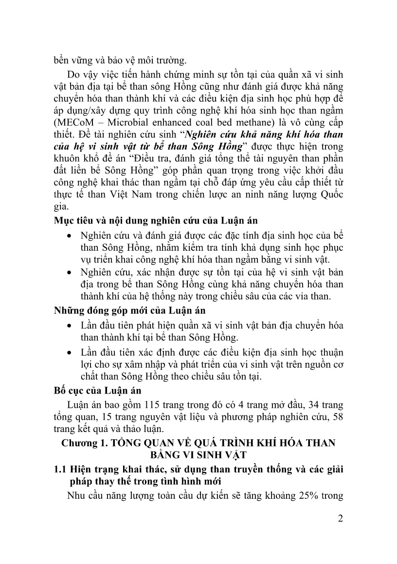 Tóm tắt Luận án Nghiên cứu khả năng khí hóa than của hệ vi sinh vật từ bể than sông Hồng trang 4 Tóm tắt Luận án Nghiên cứu khả năng khí hóa than của hệ vi sinh vật từ bể than sông Hồng trang 4