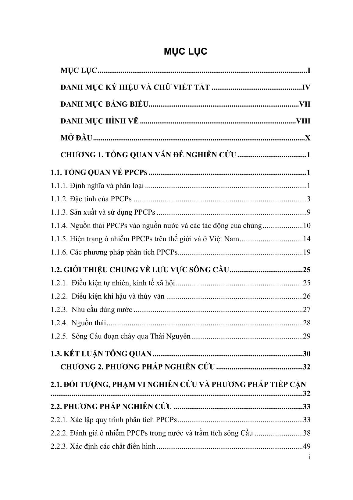 Luận án Nghiên cứu sự phân bố một số dược phẩm và sản phẩm chăm sóc cá nhân điển hình trong nước và trầm tích sông Cầu trang 1 Luận án Nghiên cứu sự phân bố một số dược phẩm và sản phẩm chăm sóc cá nhân điển hình trong nước và trầm tích sông Cầu trang 1