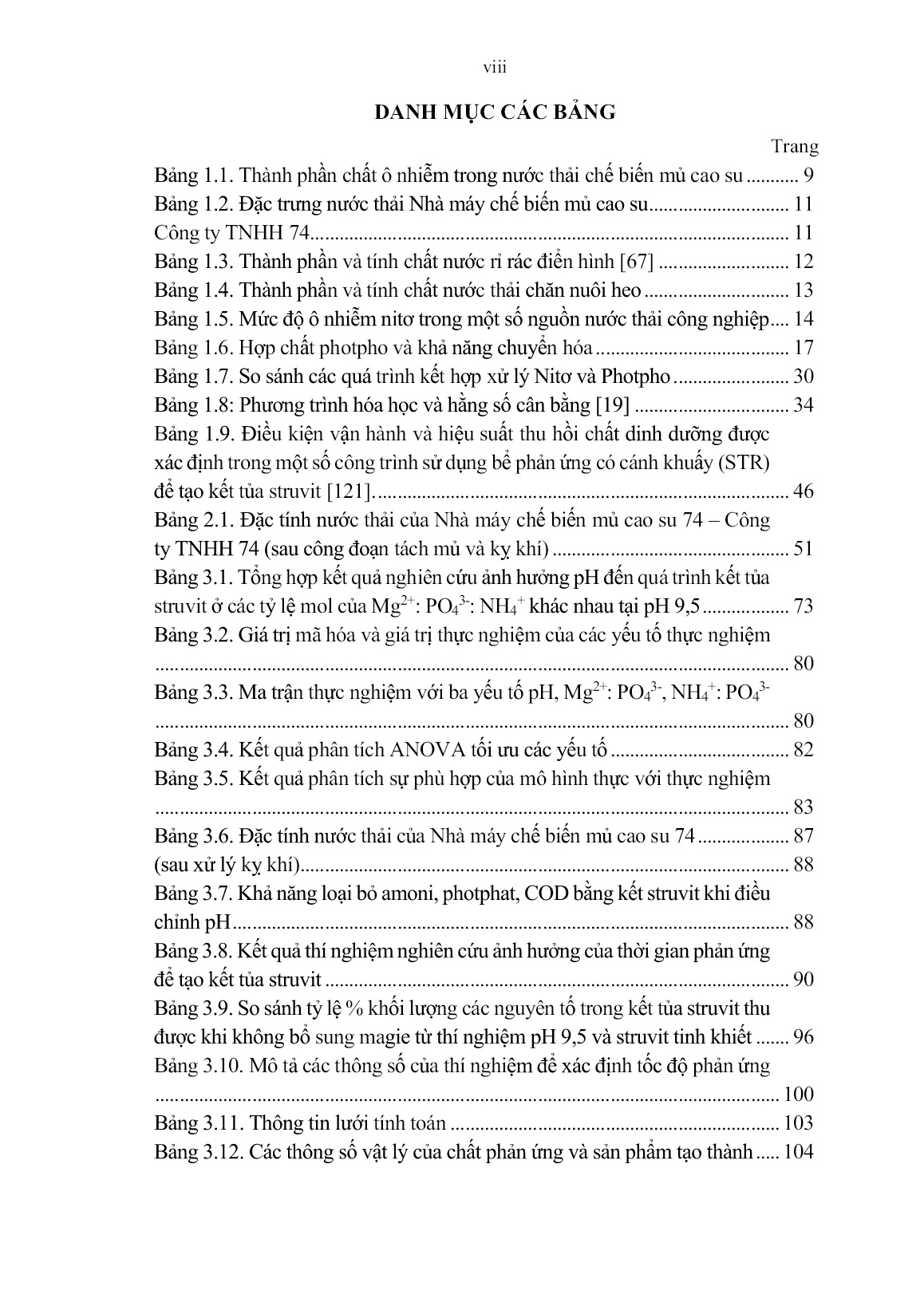 Luận án Nghiên cứu thu hồi amoni và photphat có trong nước thải chế biến mủ cao su bằng công nghệ kết tủa struvit trang 10 Luận án Nghiên cứu thu hồi amoni và photphat có trong nước thải chế biến mủ cao su bằng công nghệ kết tủa struvit trang 10